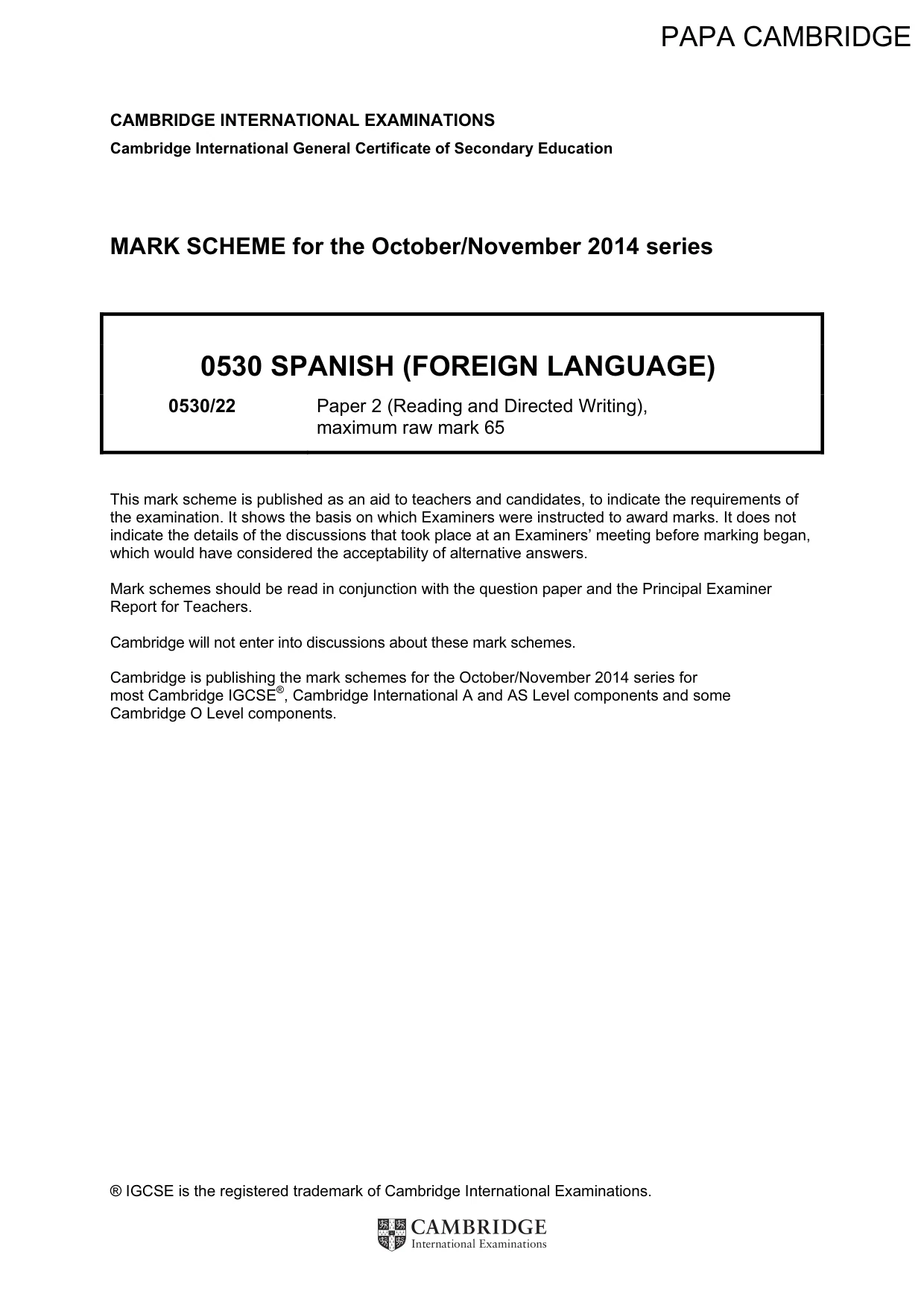 Mark scheme, page 1 of 12