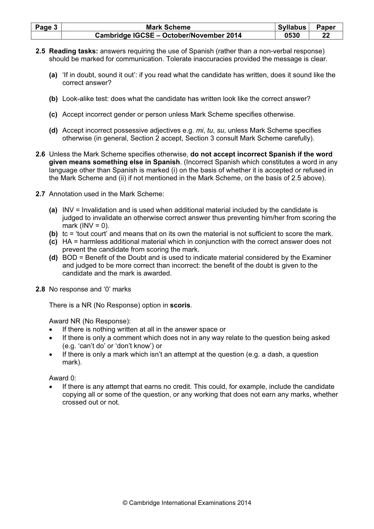 Mark scheme, page 3 of 12