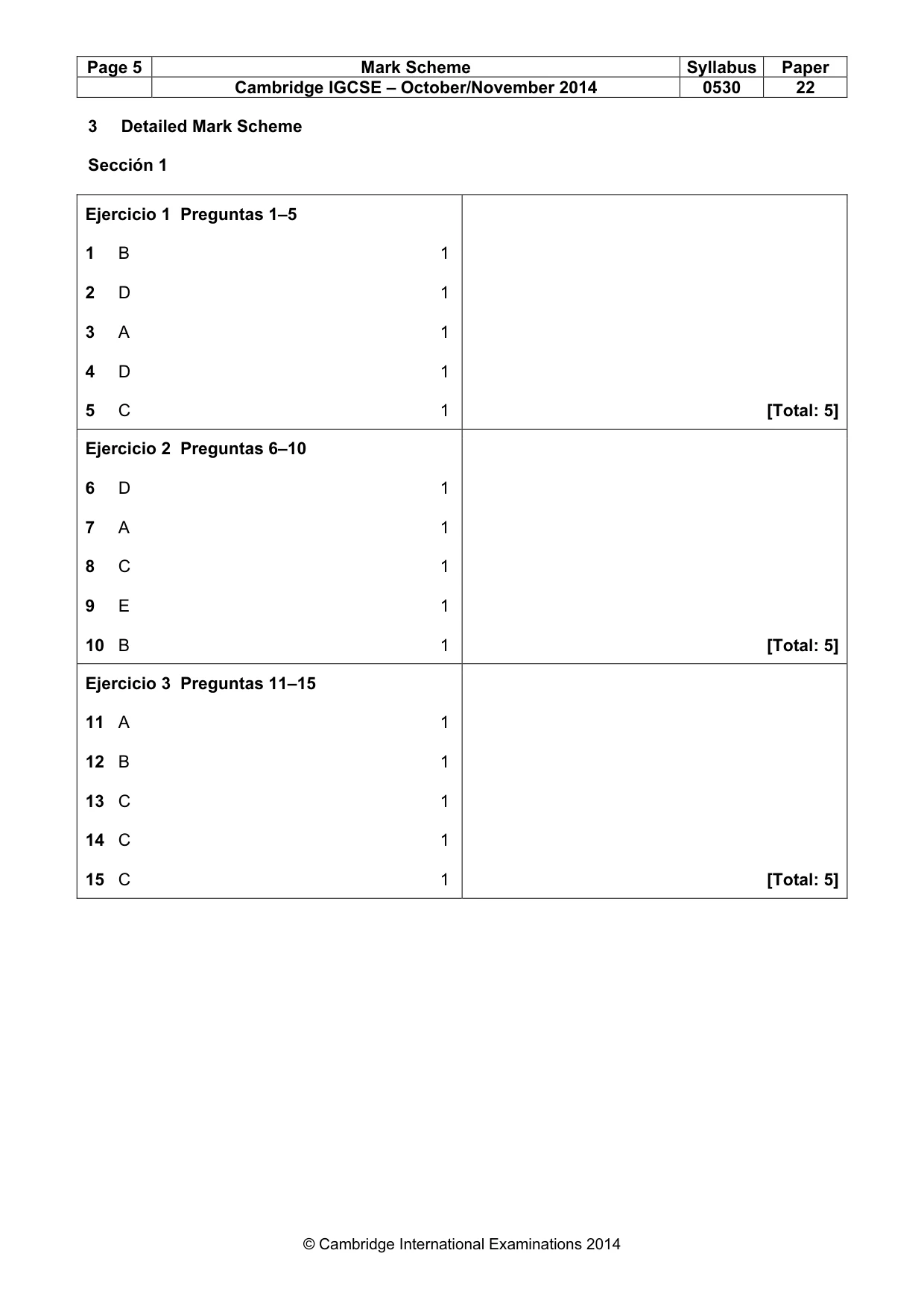 Mark scheme, page 5 of 12