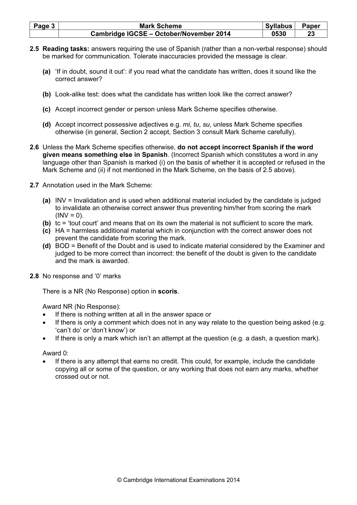 Mark scheme, page 3 of 12