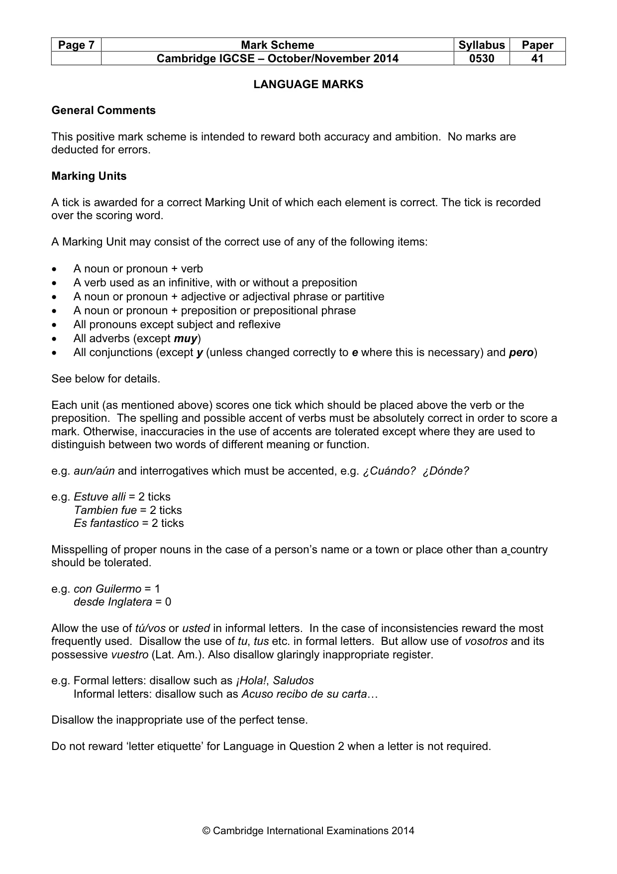 Mark scheme, page 7 of 20