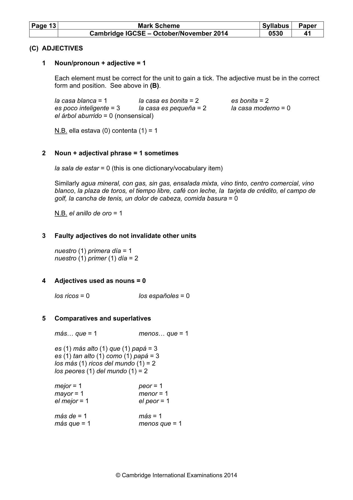 Mark scheme, page 13 of 20