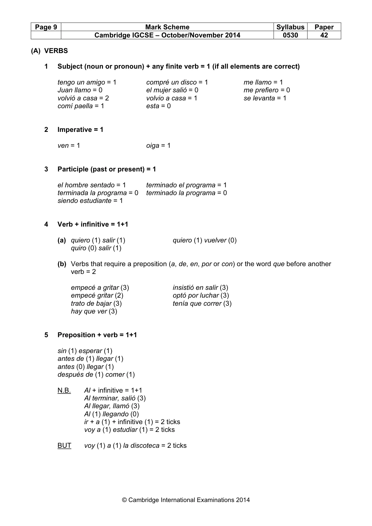 Mark scheme, page 9 of 20