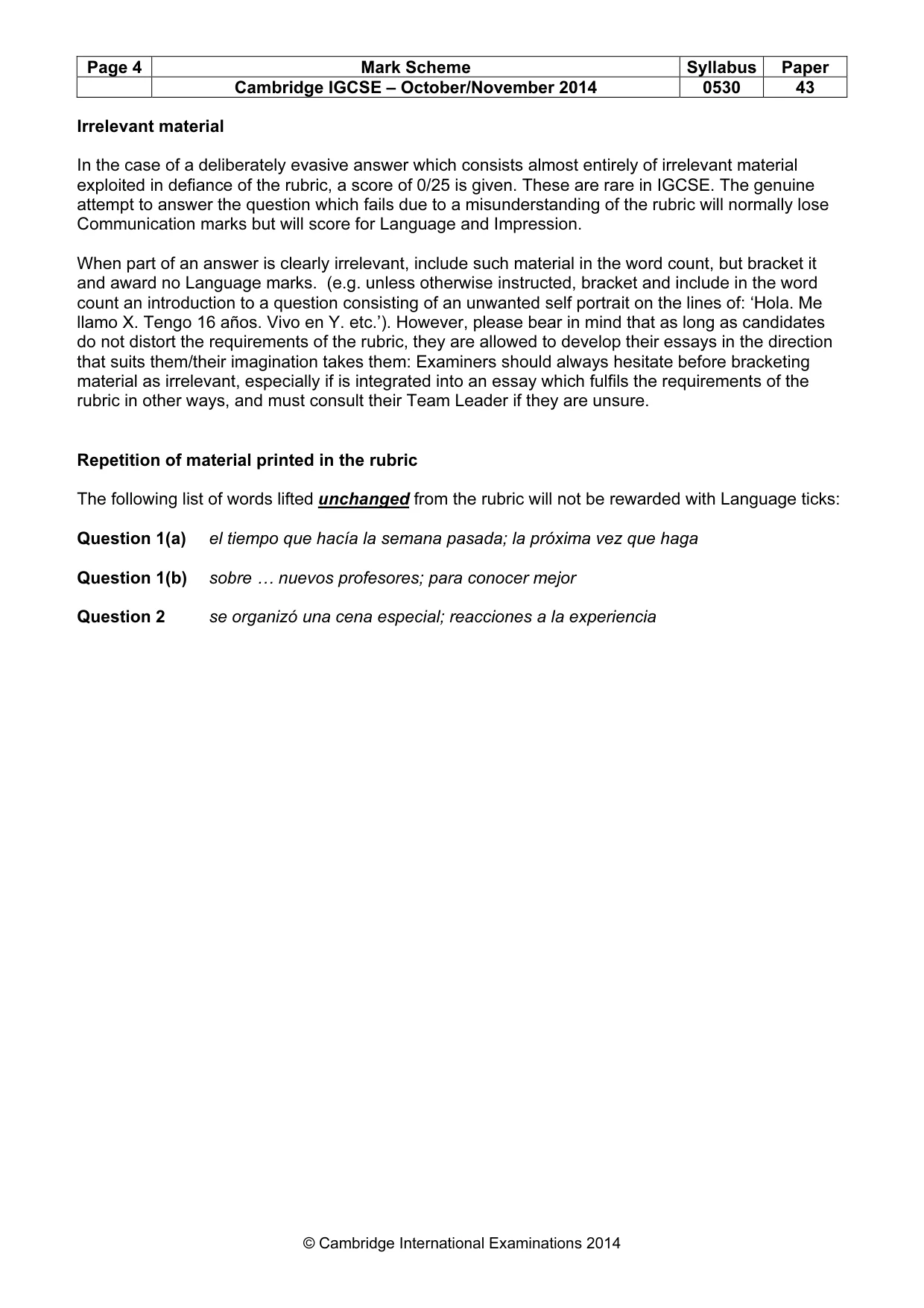 Mark scheme, page 4 of 20