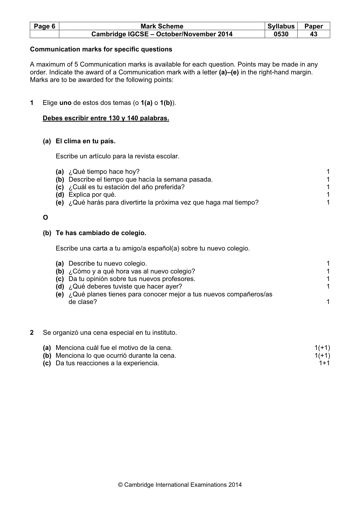 Mark scheme, page 6 of 20
