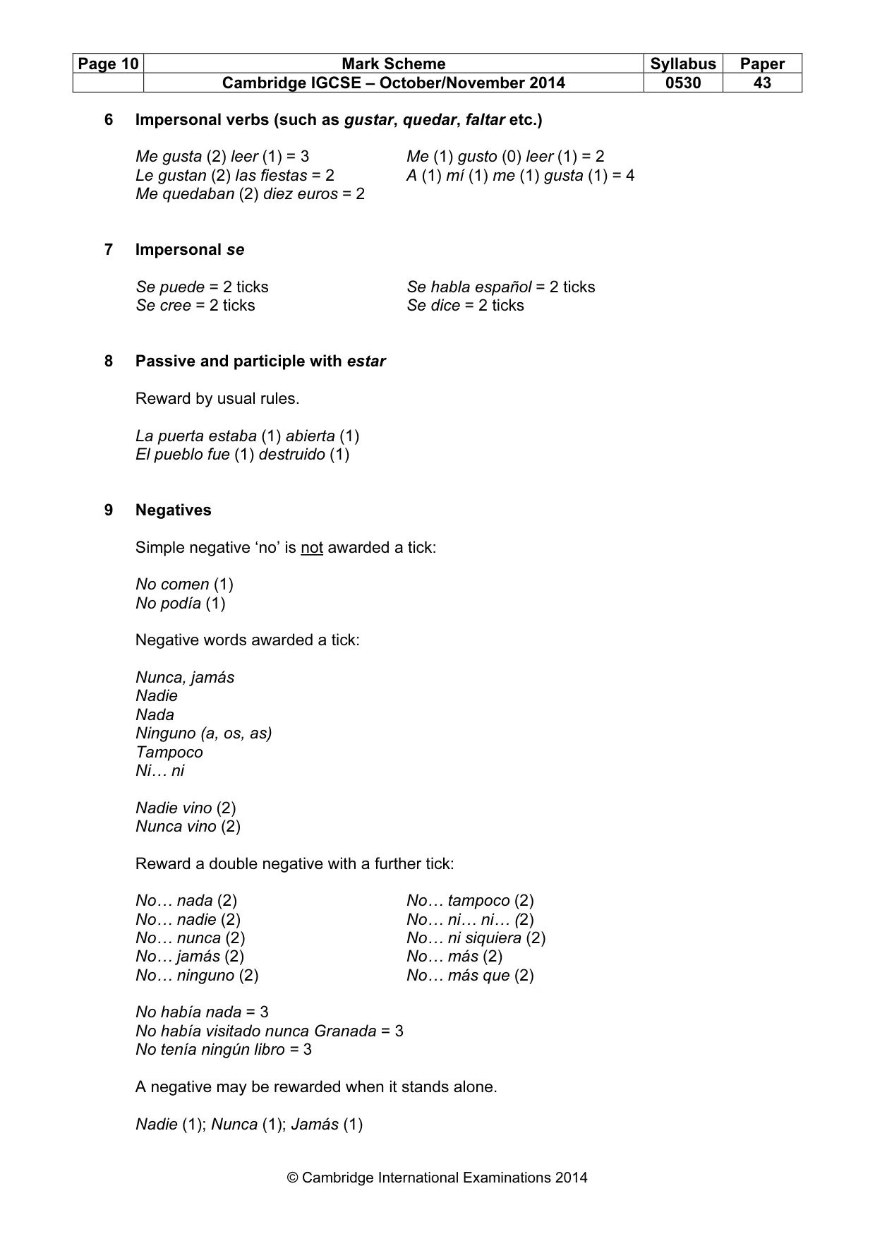 Mark scheme, page 10 of 20