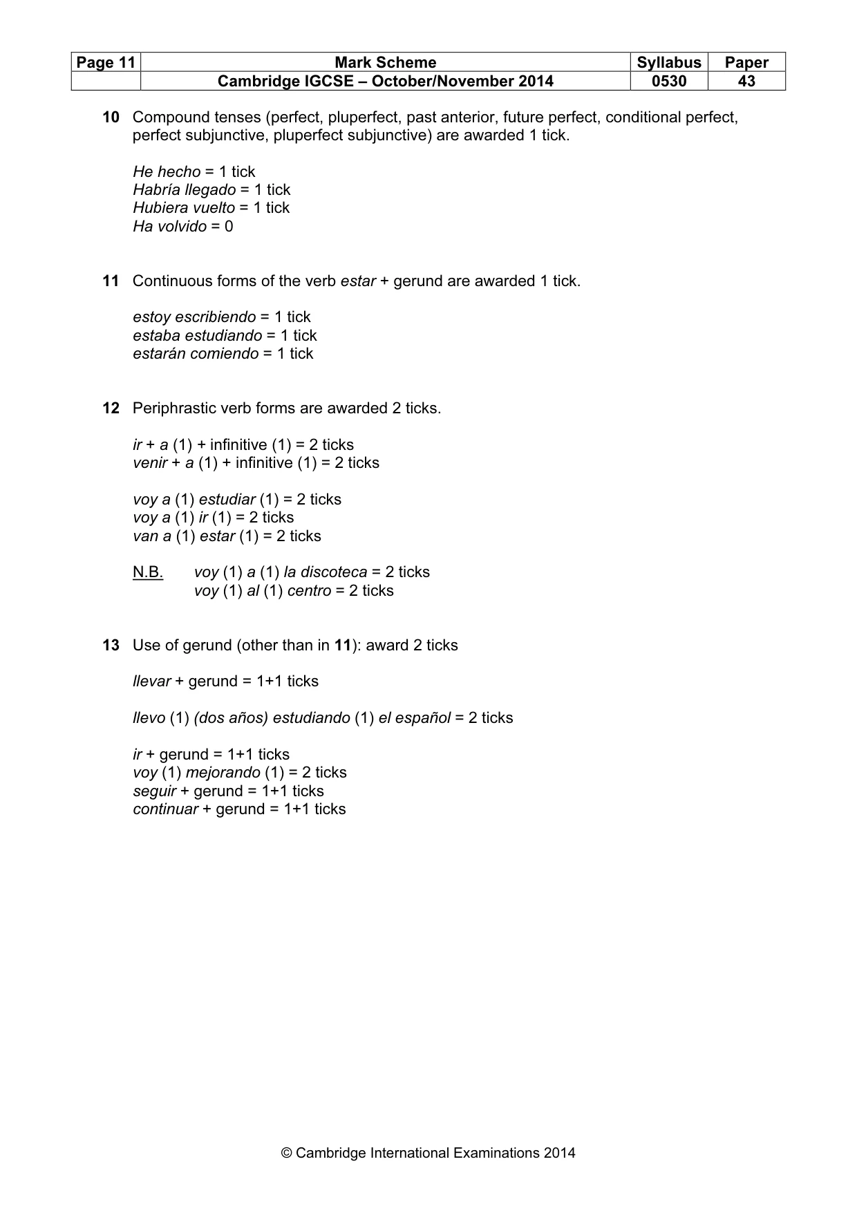 Mark scheme, page 11 of 20