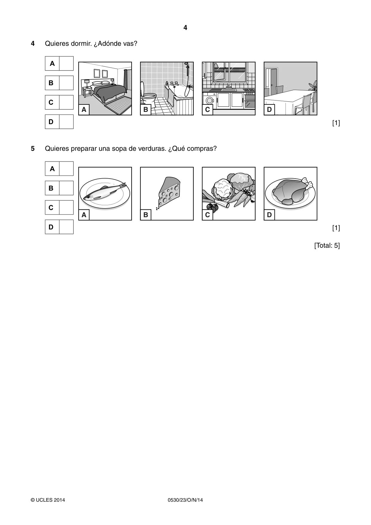 Cambridge IGCSE Spanish - Foreign Language 0530 2014 Oct/Nov Paper 2 · Variant 3 question paper, page 4 of 20