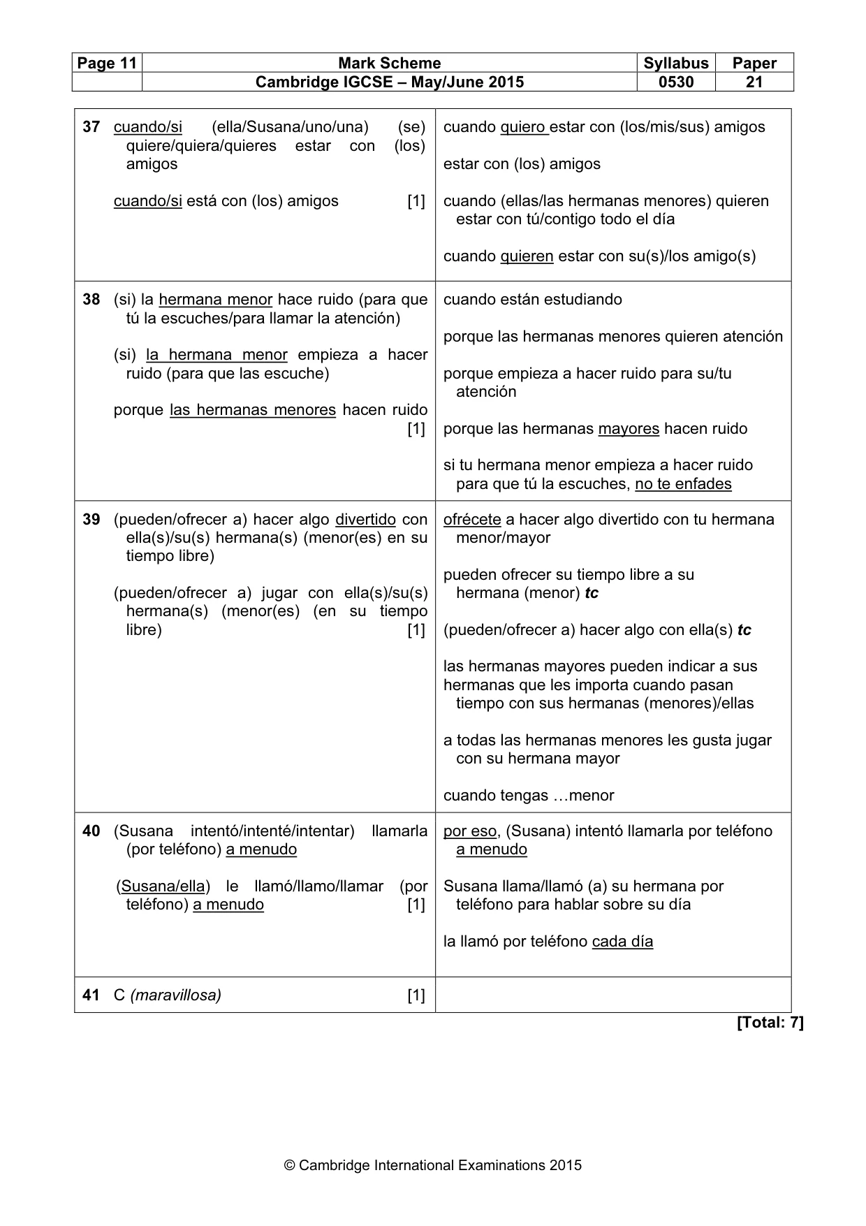 Mark scheme, page 11 of 11