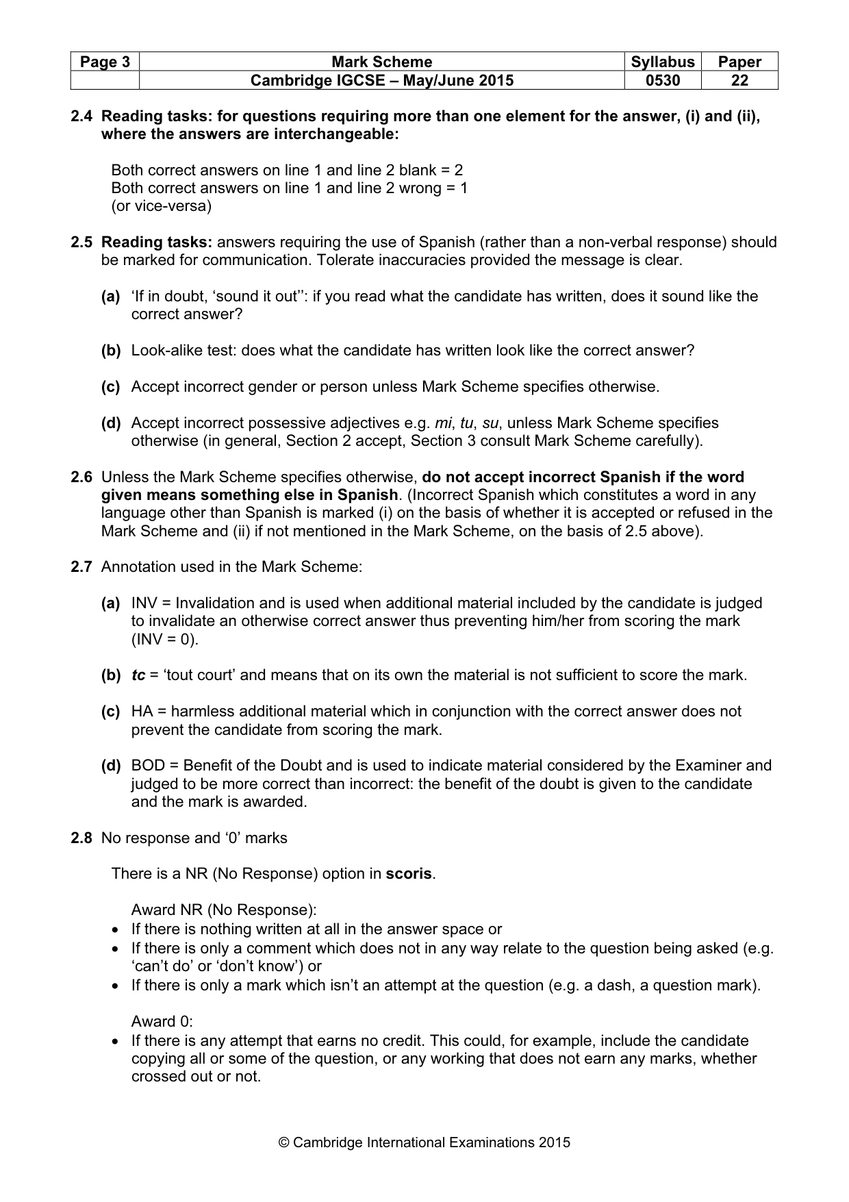 Mark scheme, page 3 of 13