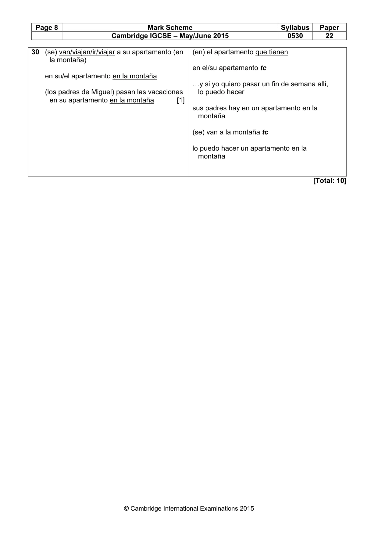 Mark scheme, page 8 of 13