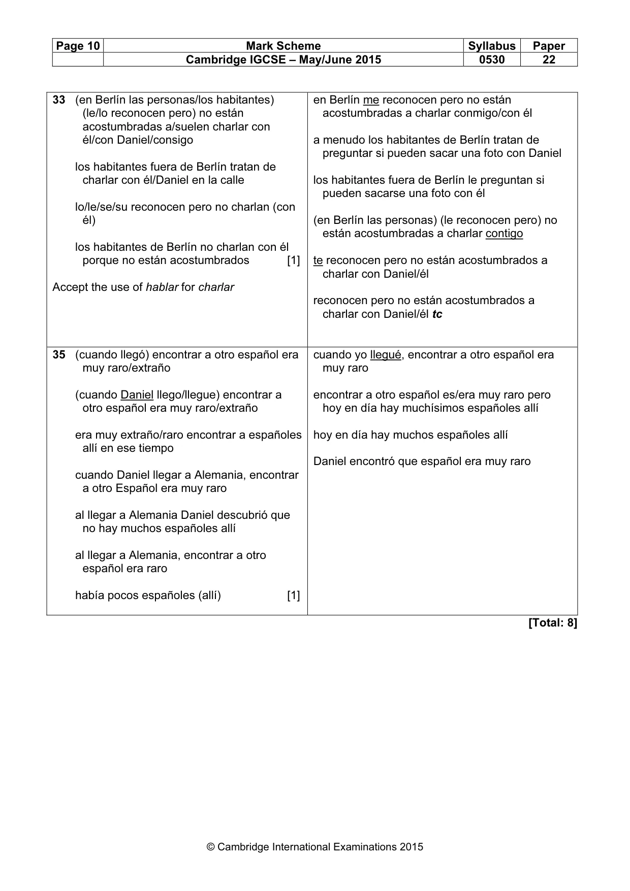 Mark scheme, page 10 of 13
