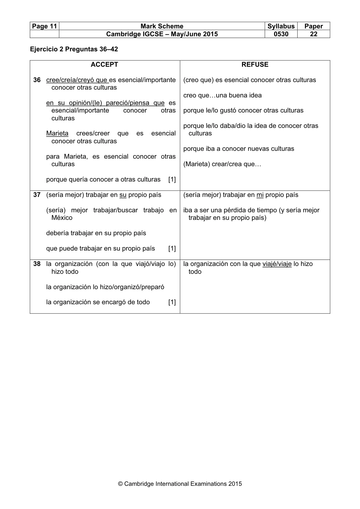 Mark scheme, page 11 of 13