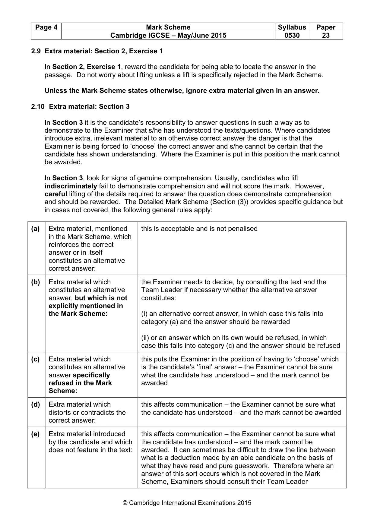Mark scheme, page 4 of 12
