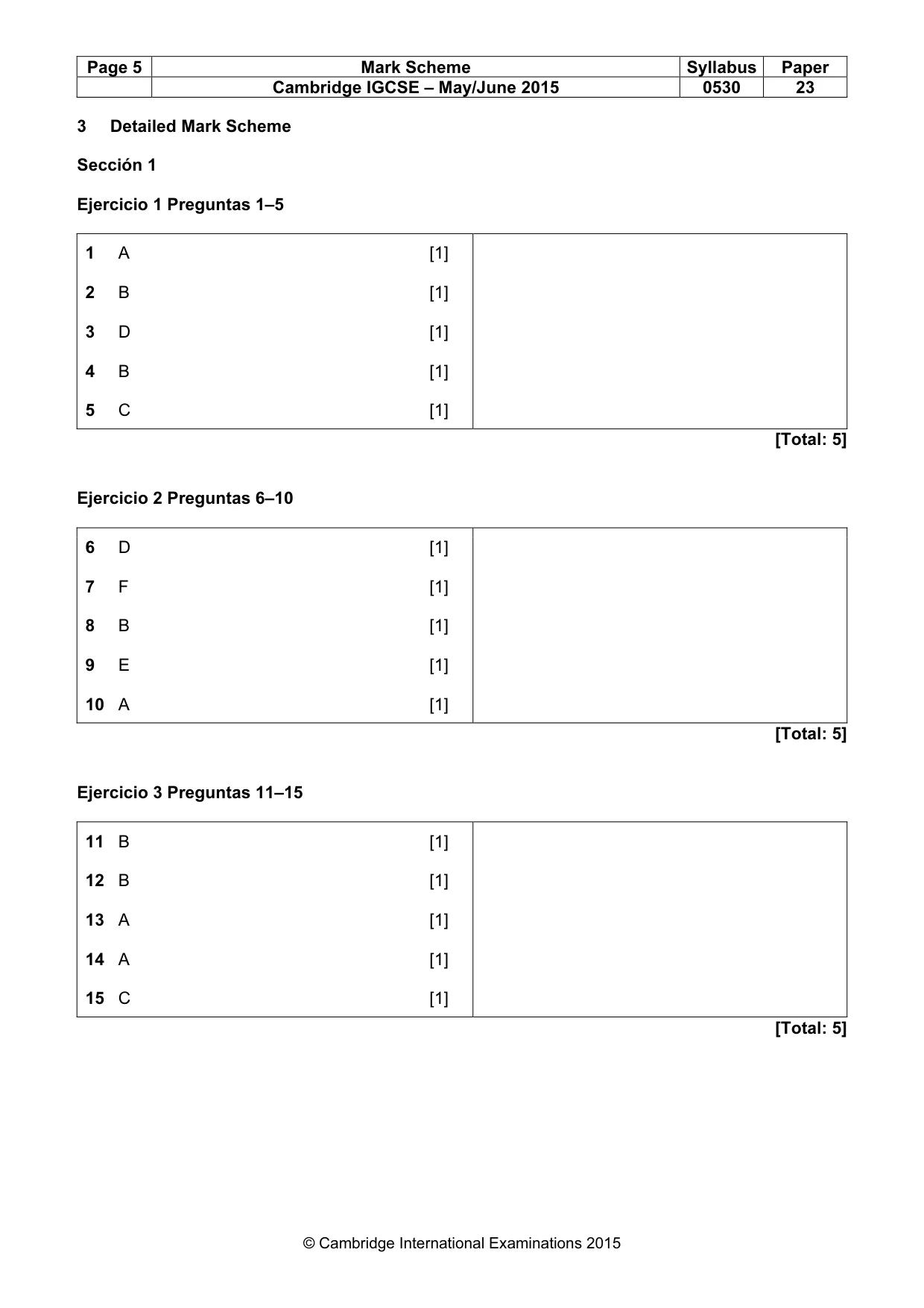 Mark scheme, page 5 of 12
