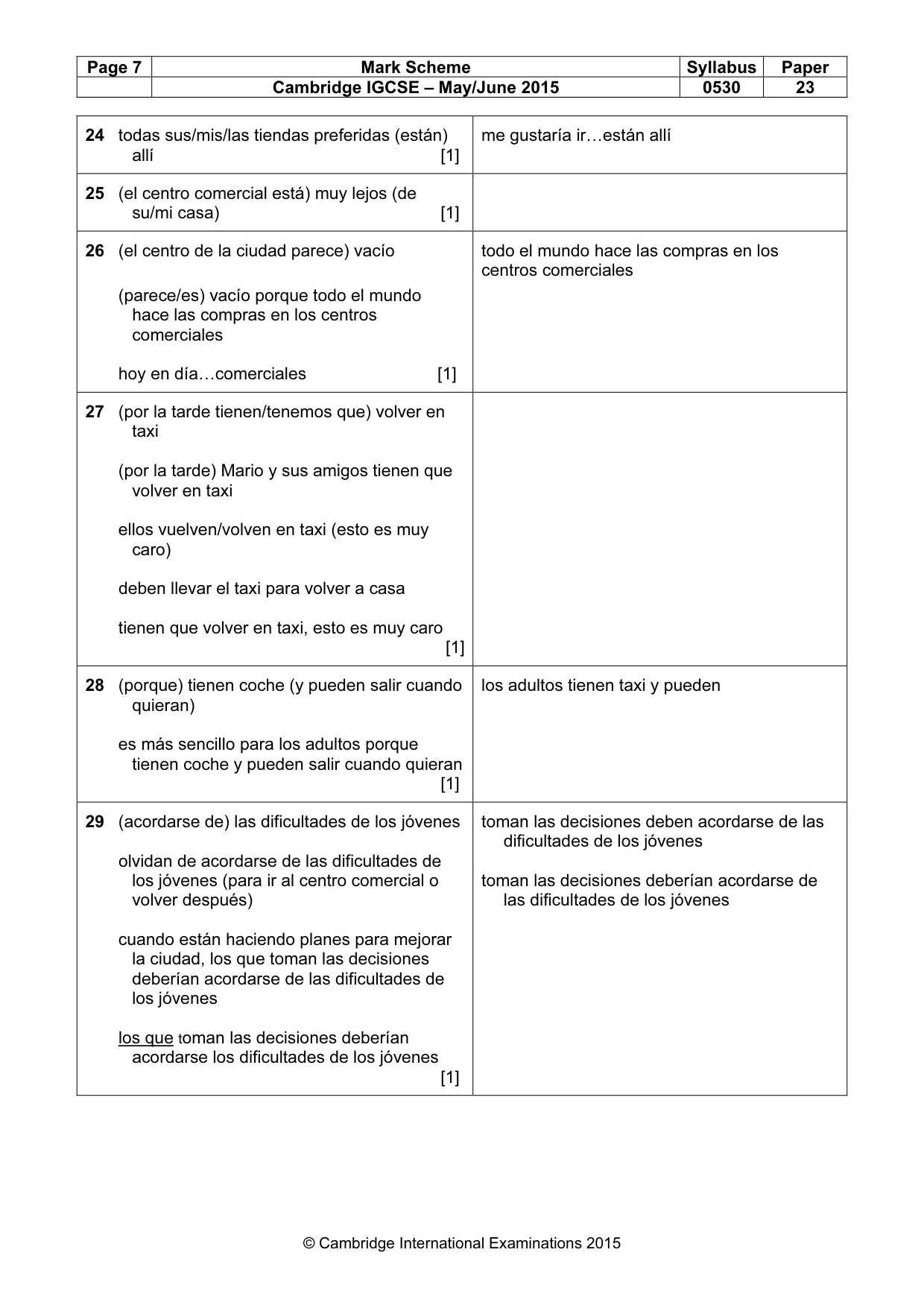 Mark scheme, page 7 of 12