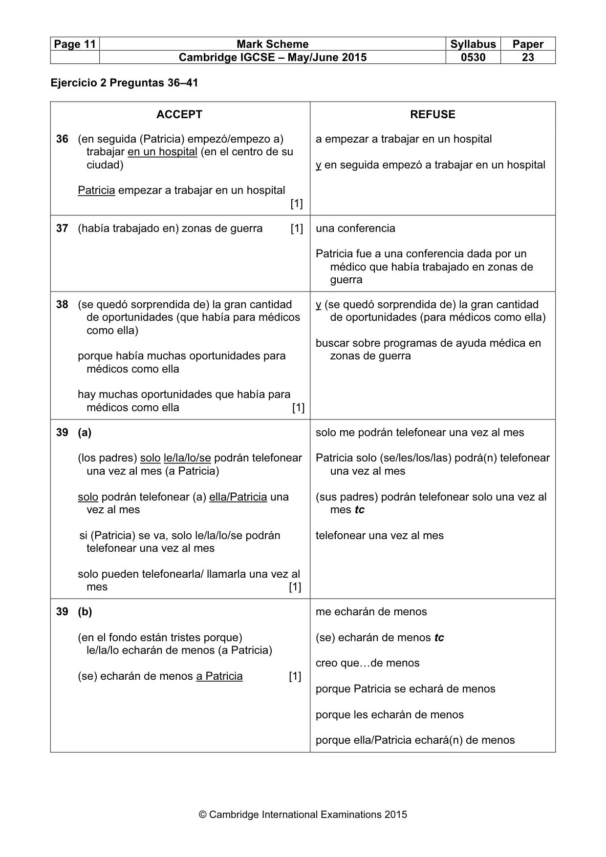 Mark scheme, page 11 of 12
