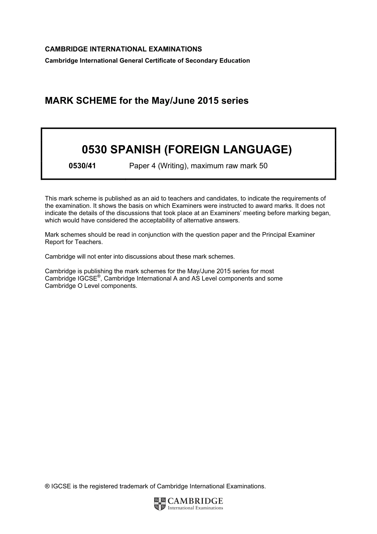 Mark scheme, page 1 of 27
