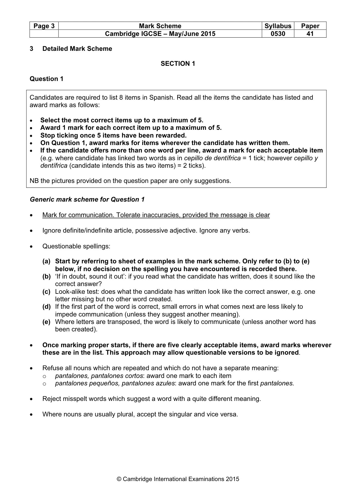 Mark scheme, page 3 of 27