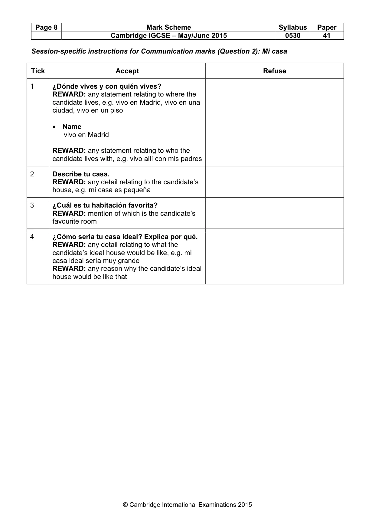 Mark scheme, page 8 of 27