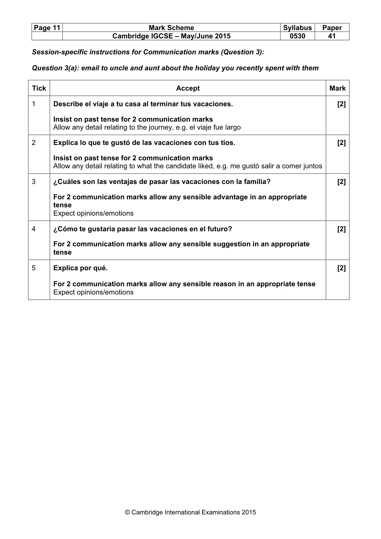 Mark scheme, page 11 of 27