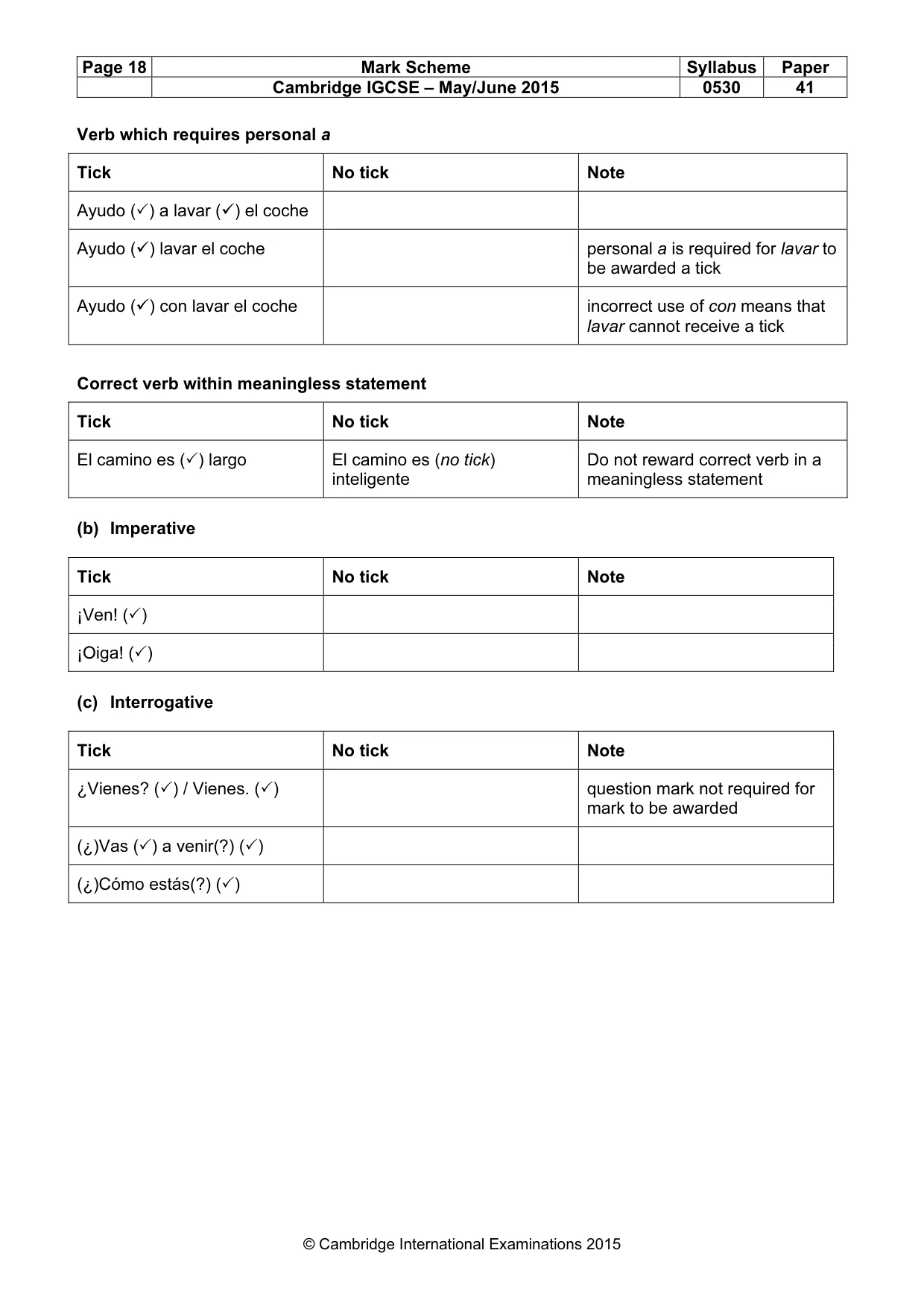 Mark scheme, page 18 of 27