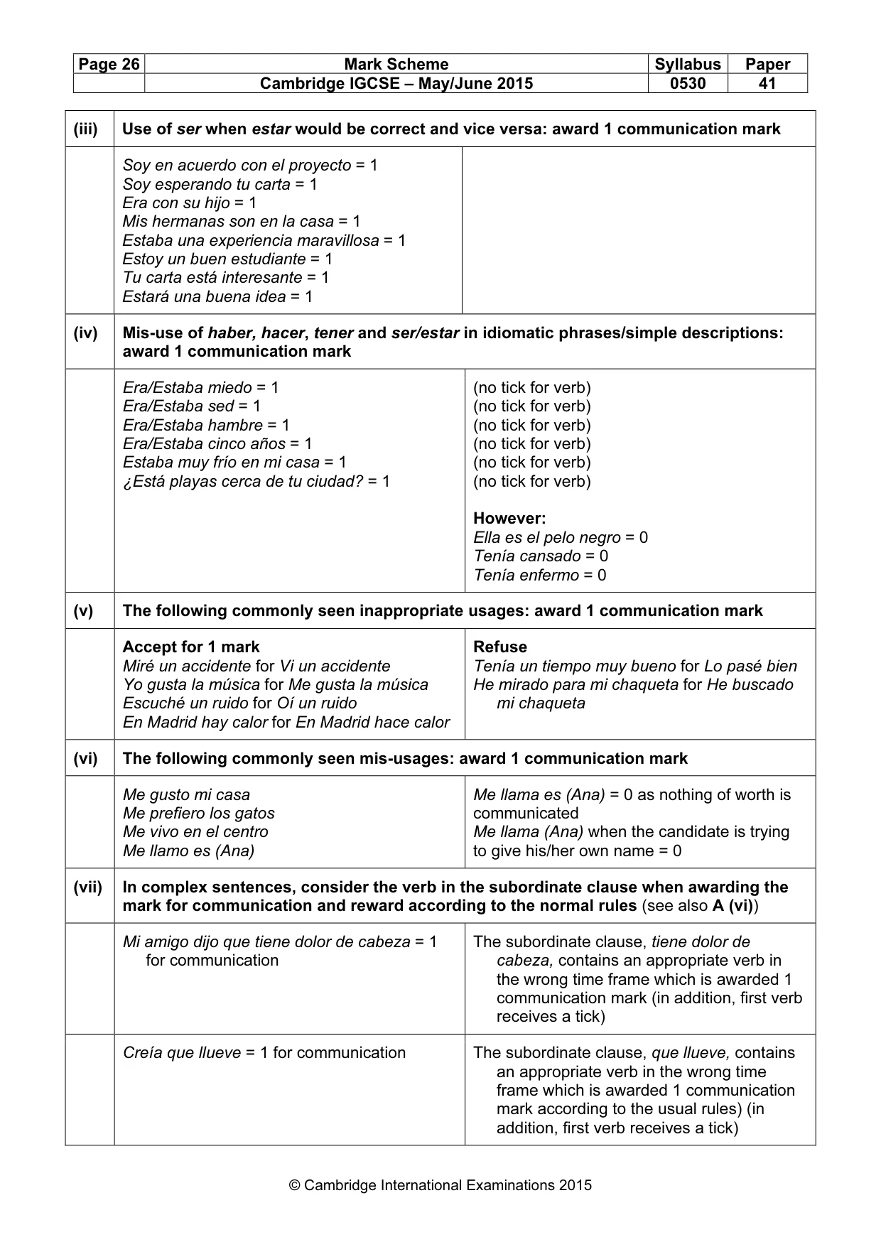 Mark scheme, page 26 of 27