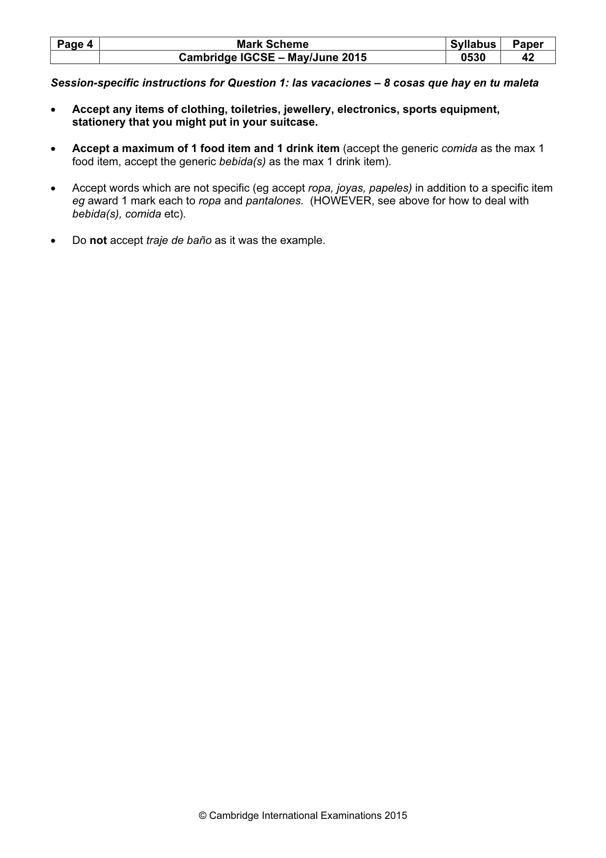 Mark scheme, page 4 of 28