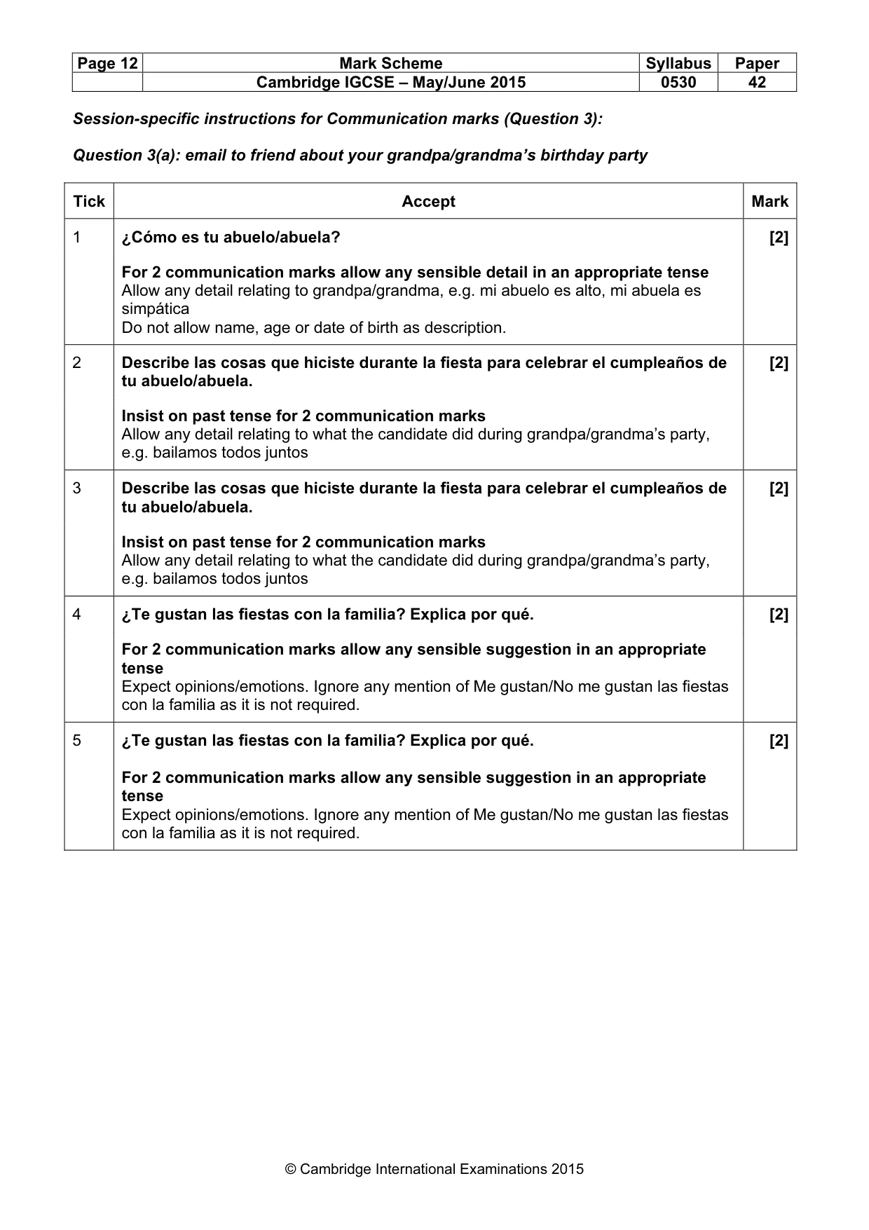 Mark scheme, page 12 of 28