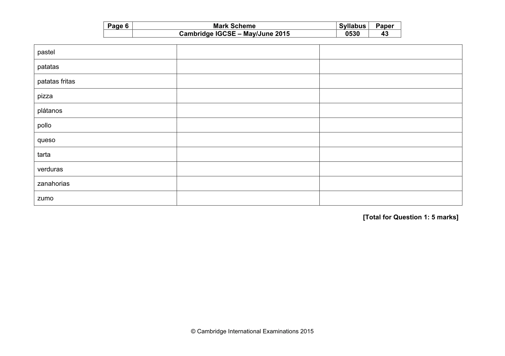Mark scheme, page 6 of 27