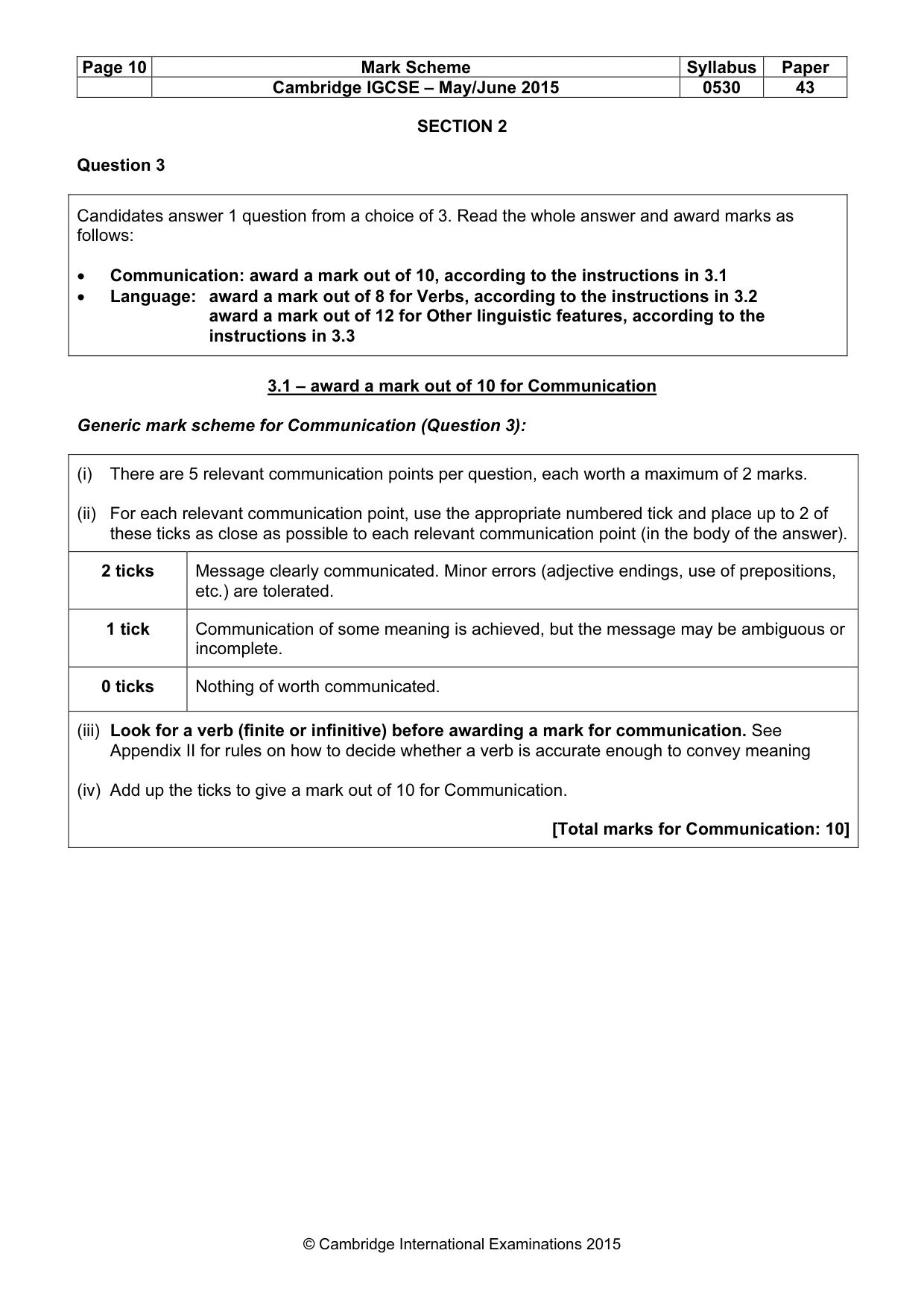 Mark scheme, page 10 of 27