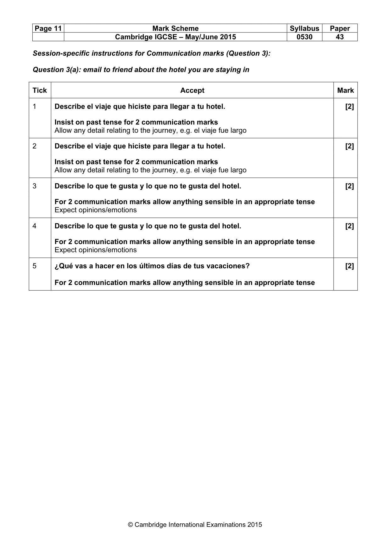 Mark scheme, page 11 of 27