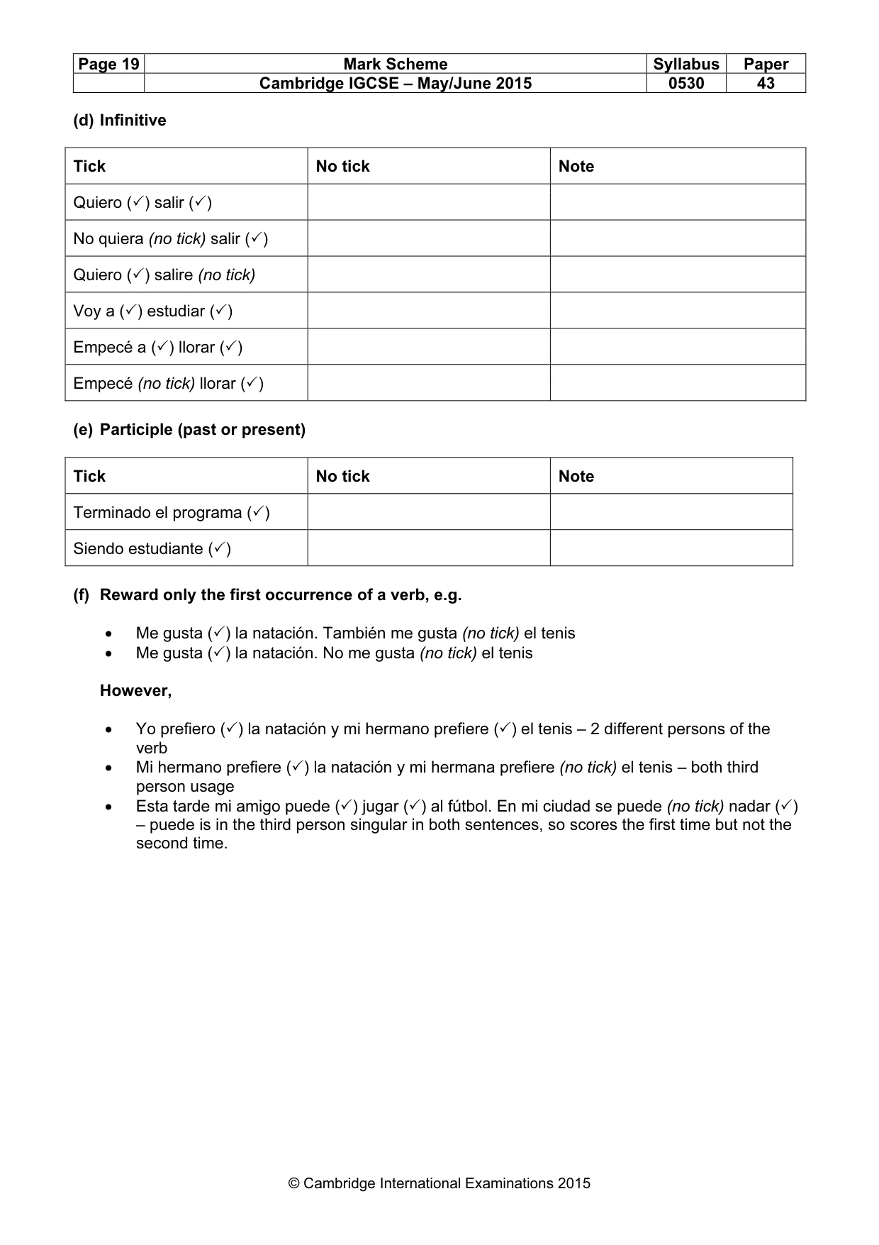 Mark scheme, page 19 of 27