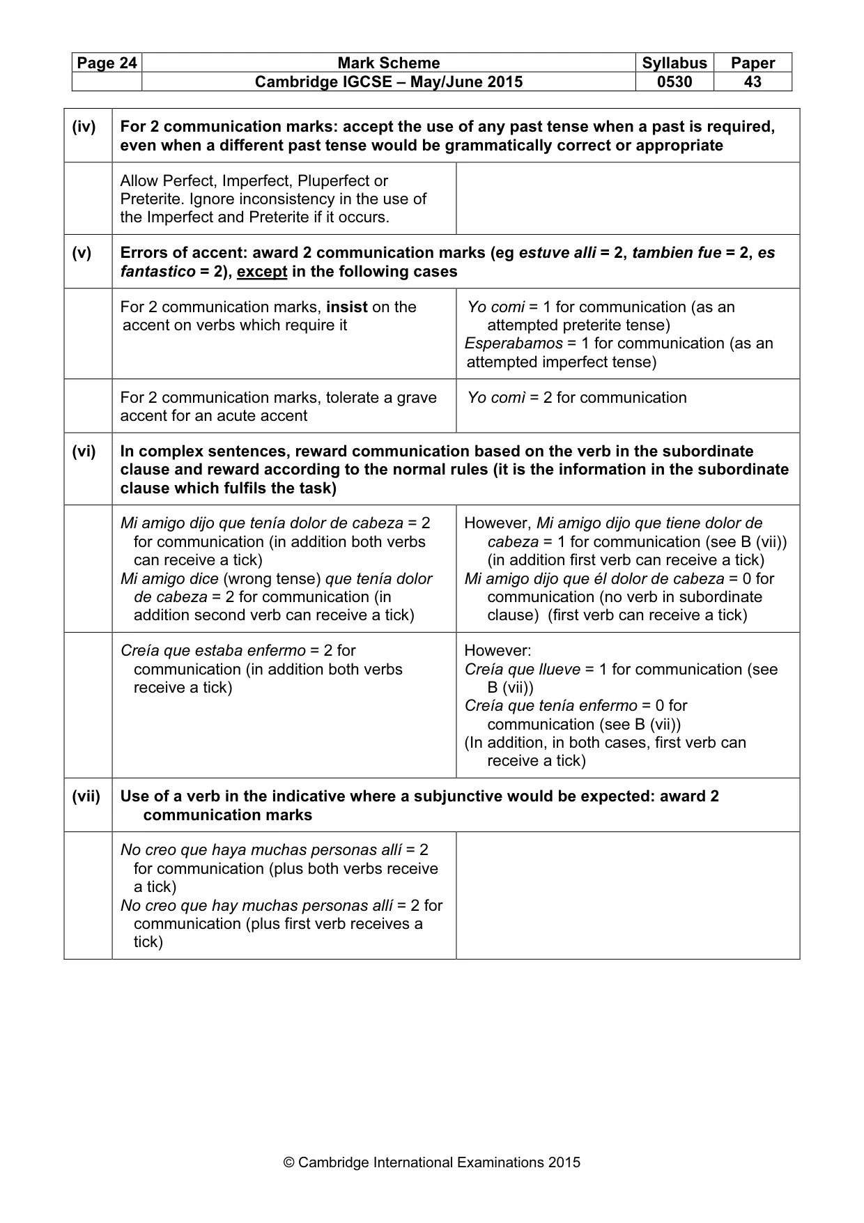 Mark scheme, page 24 of 27