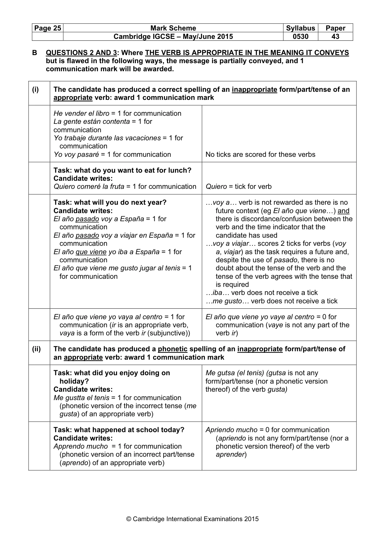 Mark scheme, page 25 of 27