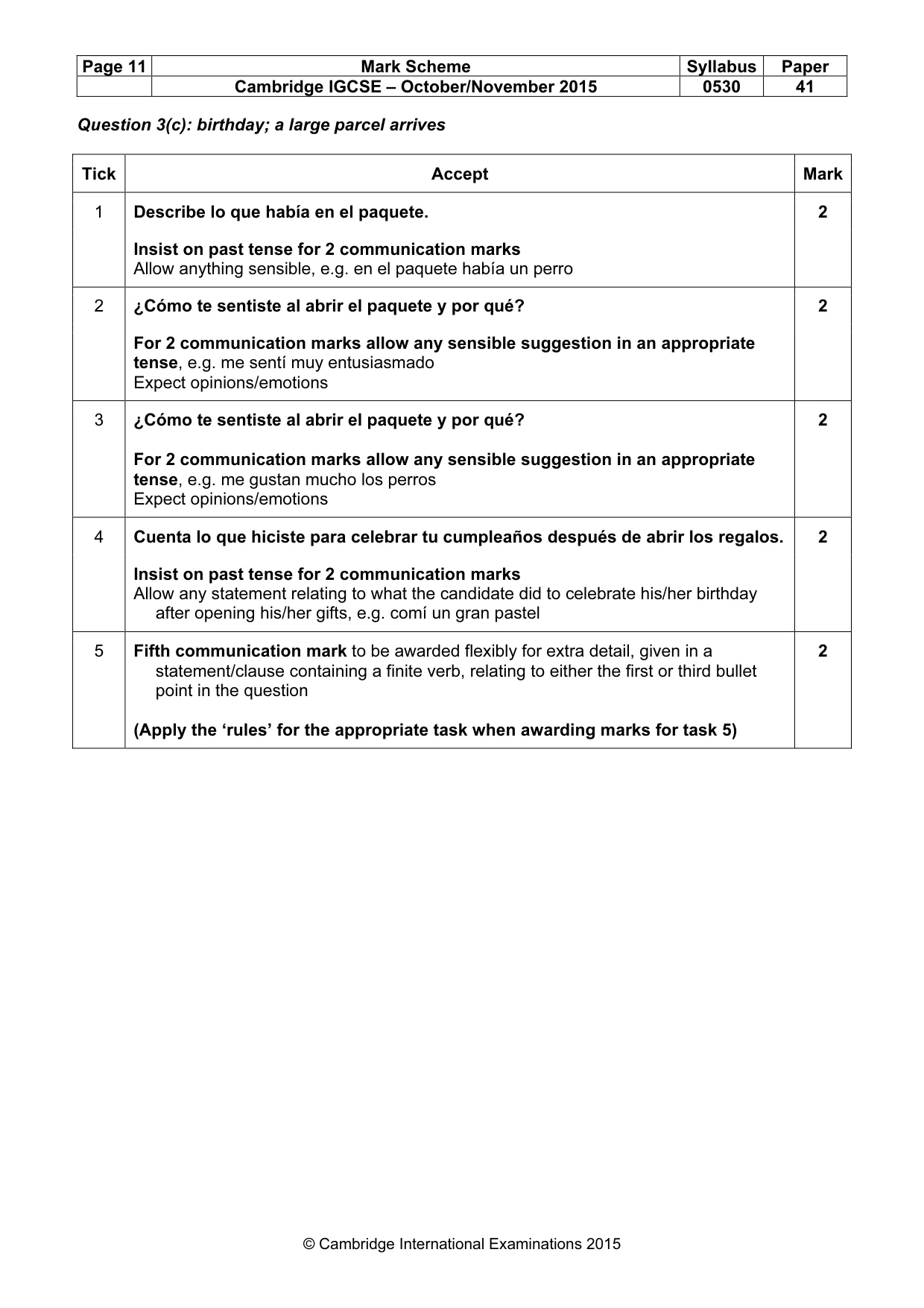 Mark scheme, page 11 of 24