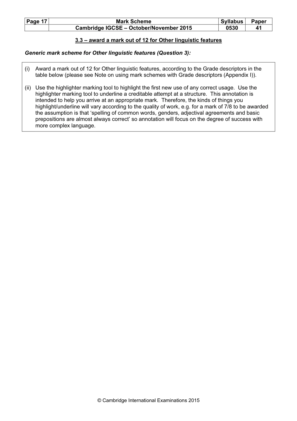 Mark scheme, page 17 of 24