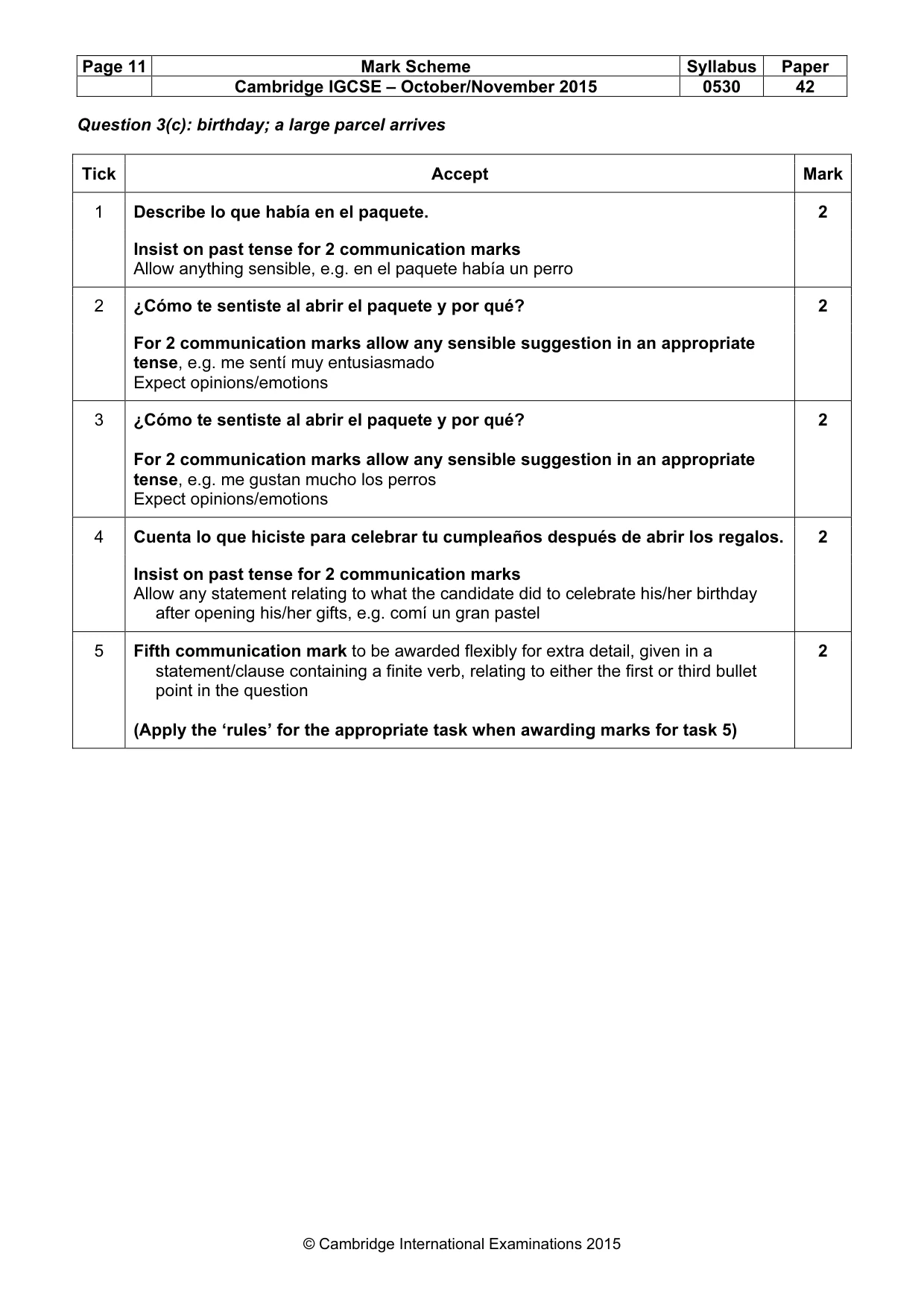 Mark scheme, page 11 of 24