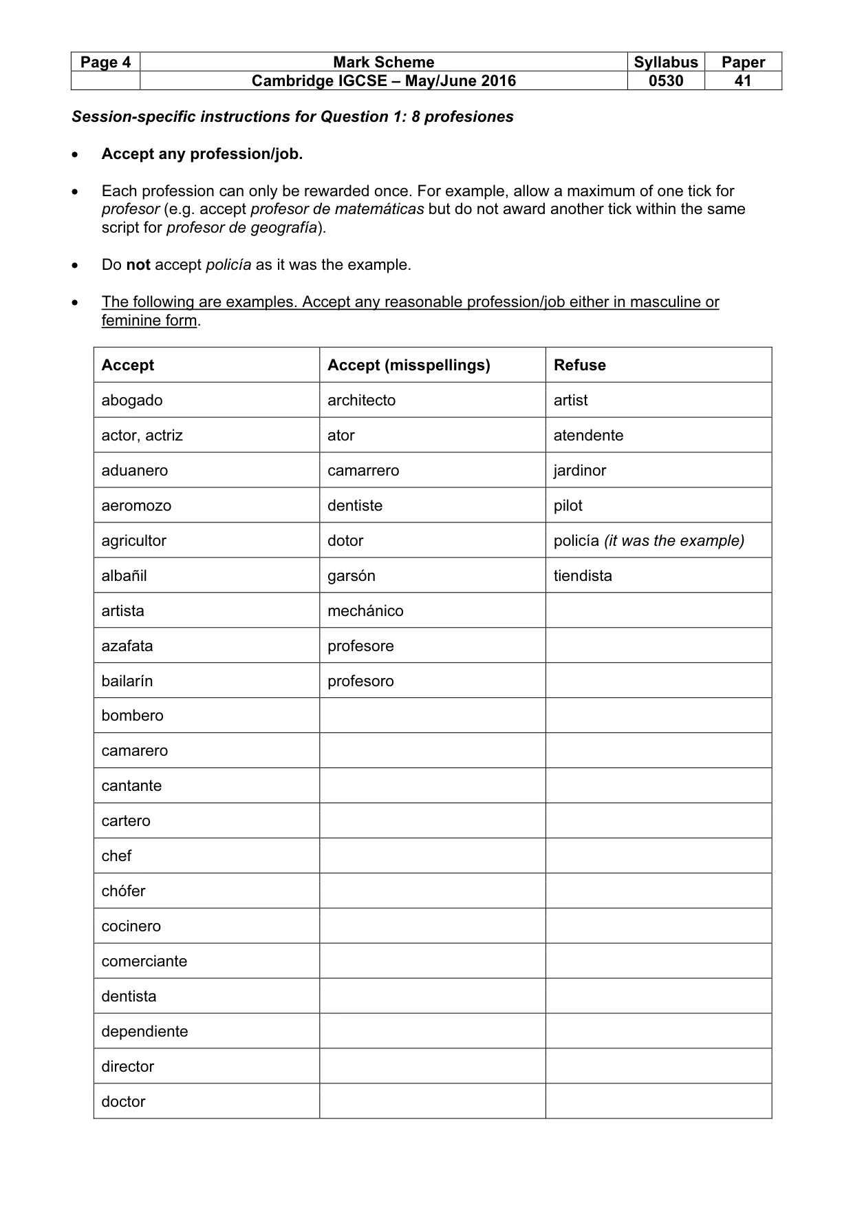 Mark scheme, page 4 of 26