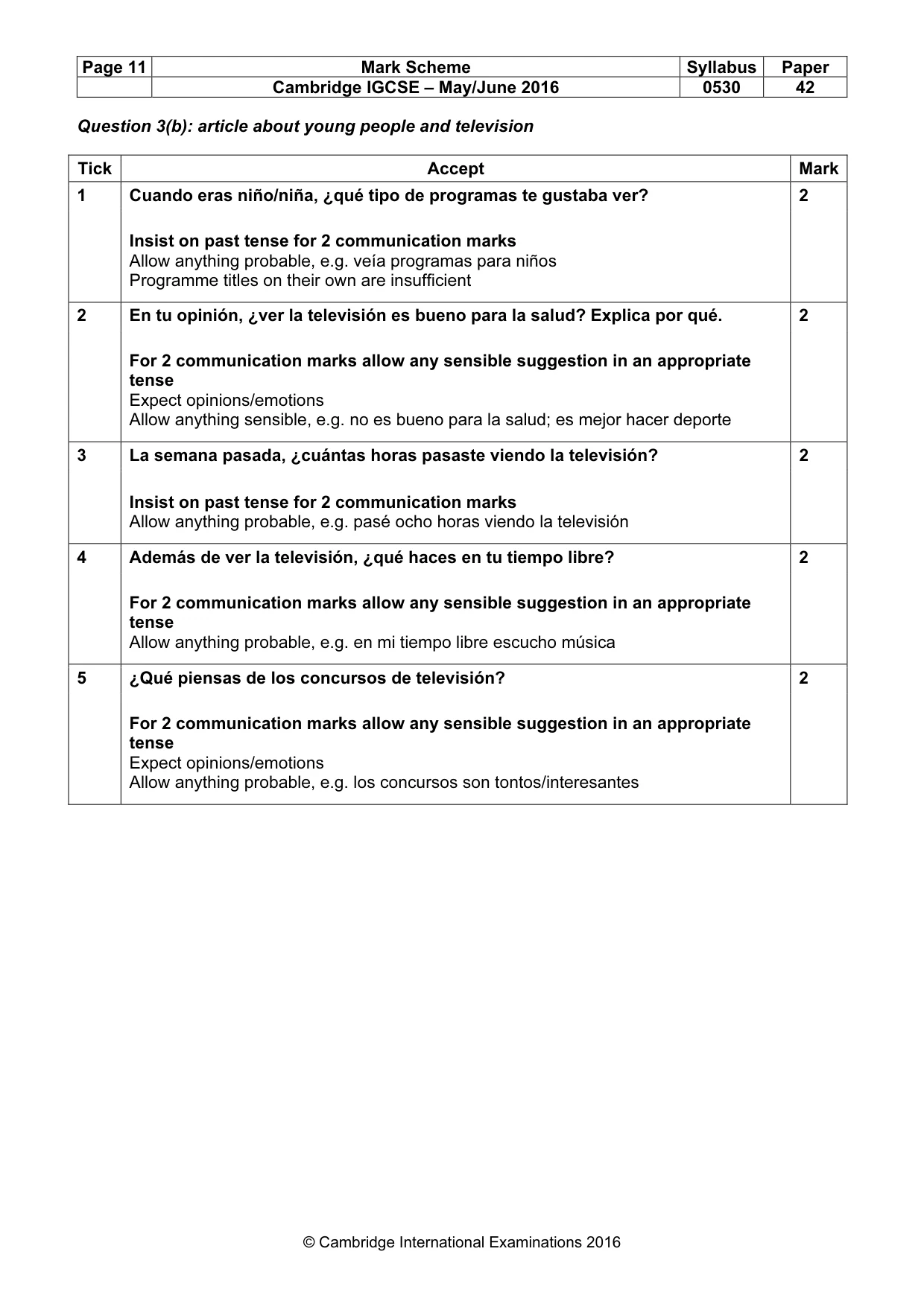 Mark scheme, page 11 of 26