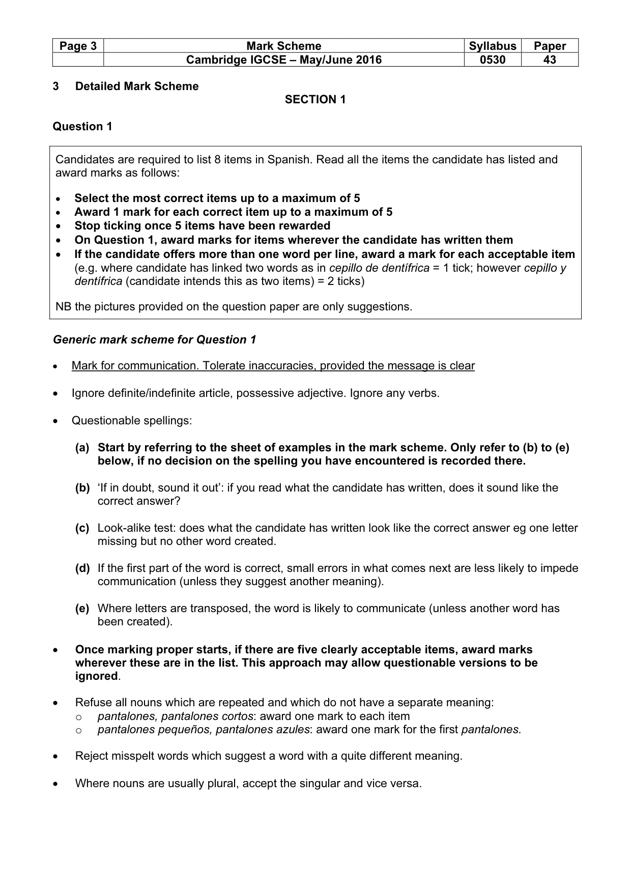 Mark scheme, page 3 of 26