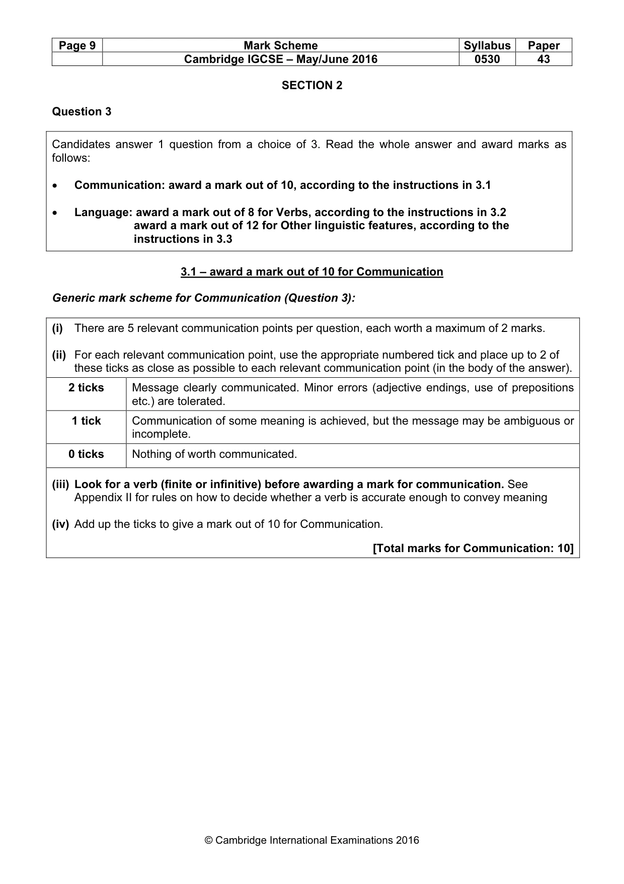 Mark scheme, page 9 of 26