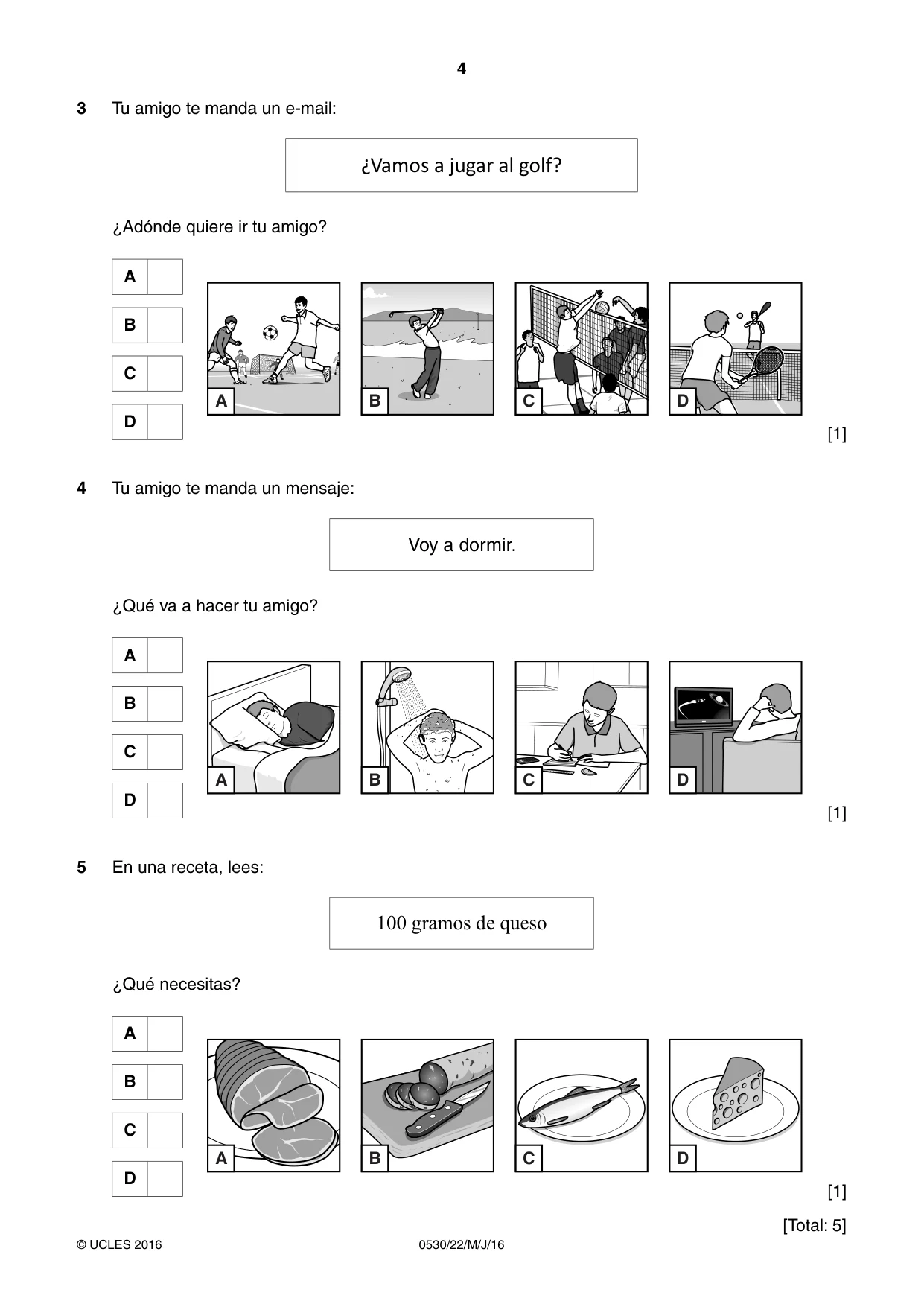 Cambridge IGCSE Spanish - Foreign Language 0530 2016 May/June Paper 2 · Variant 2 question paper, page 4 of 16