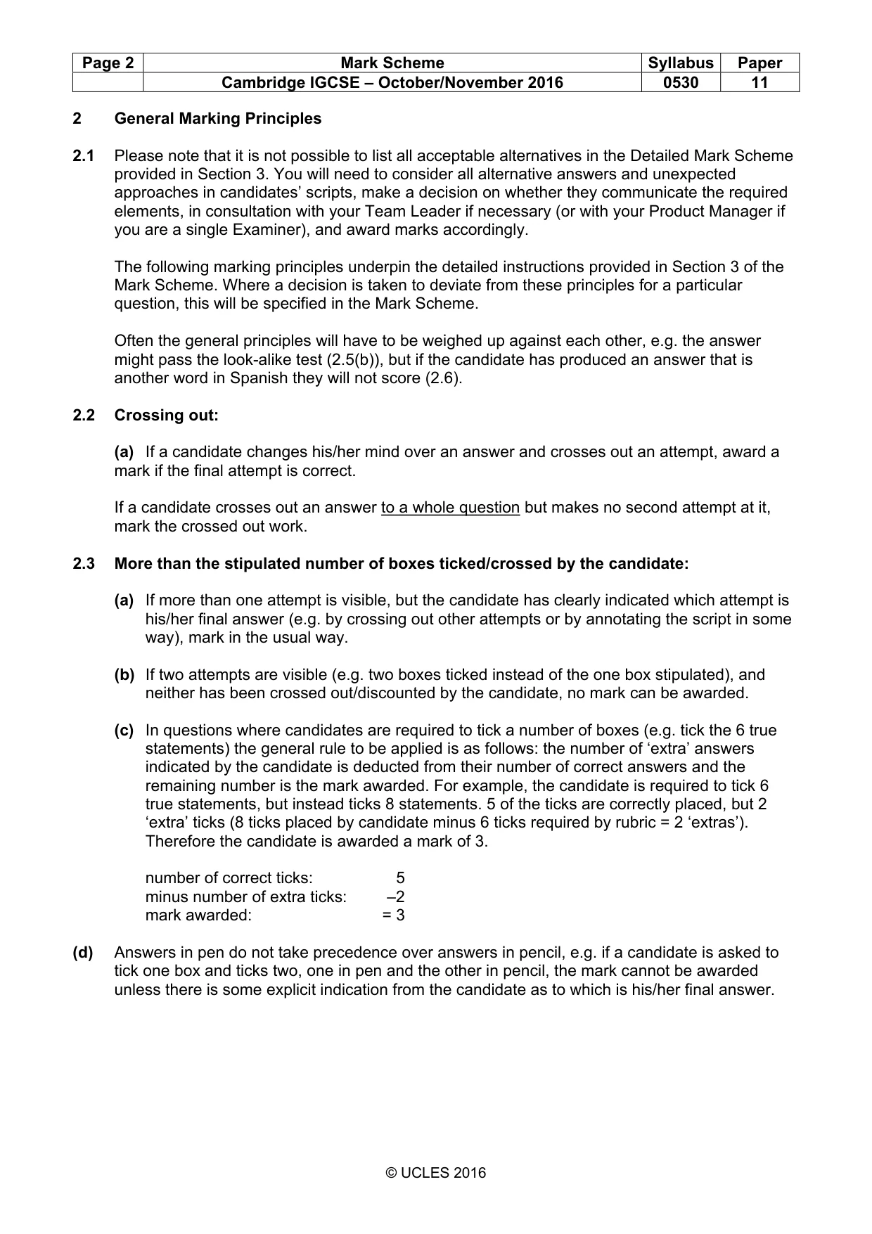 Mark scheme, page 2 of 8