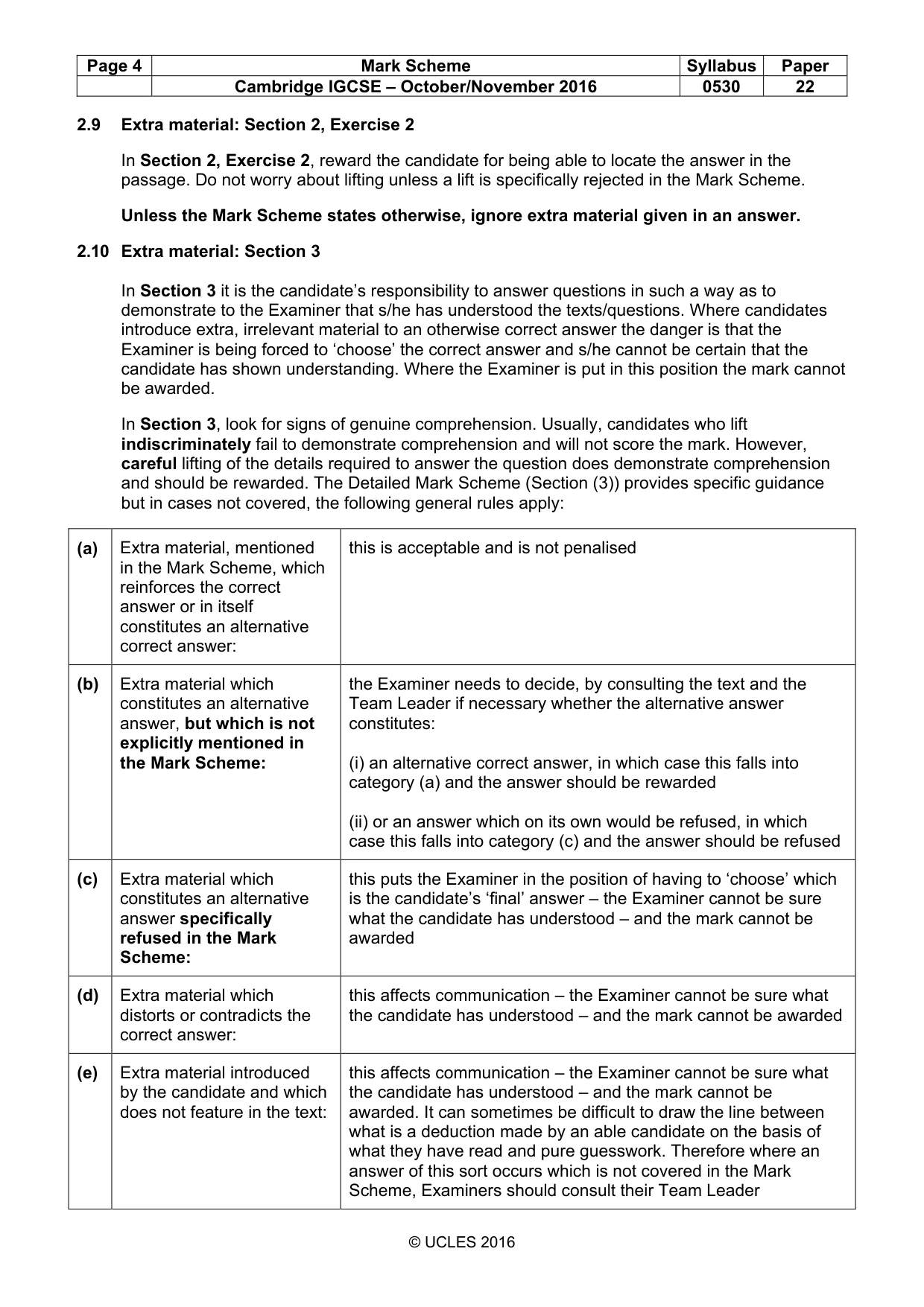 Mark scheme, page 4 of 8