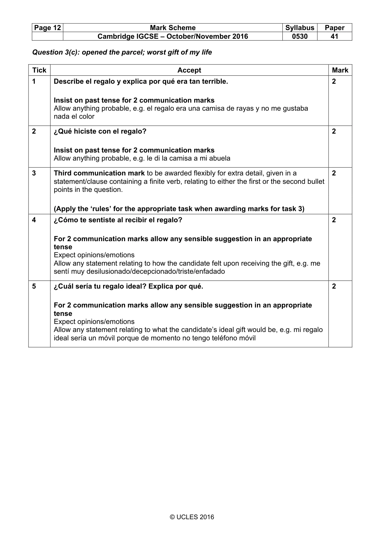 Mark scheme, page 12 of 26
