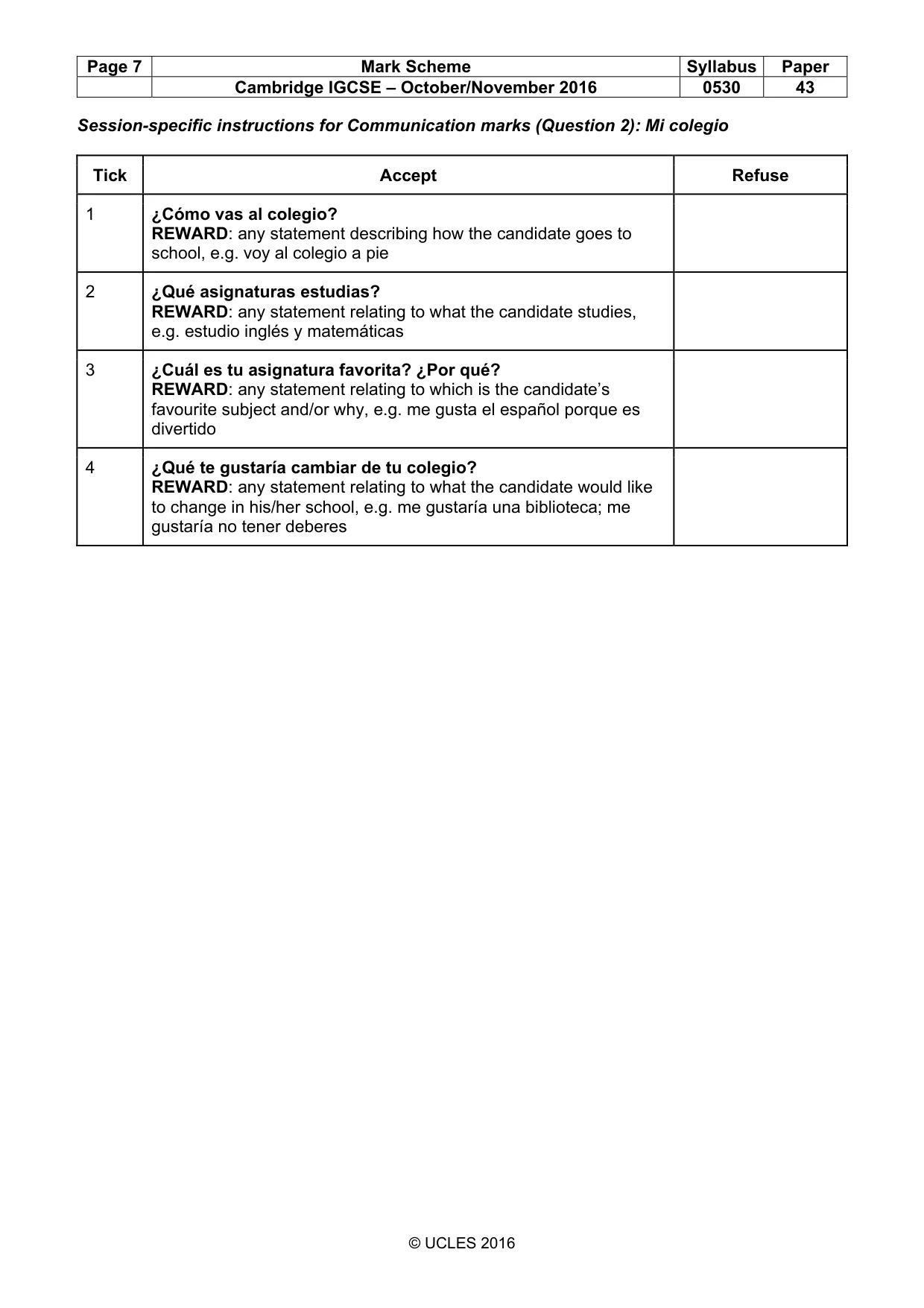 Mark scheme, page 7 of 26
