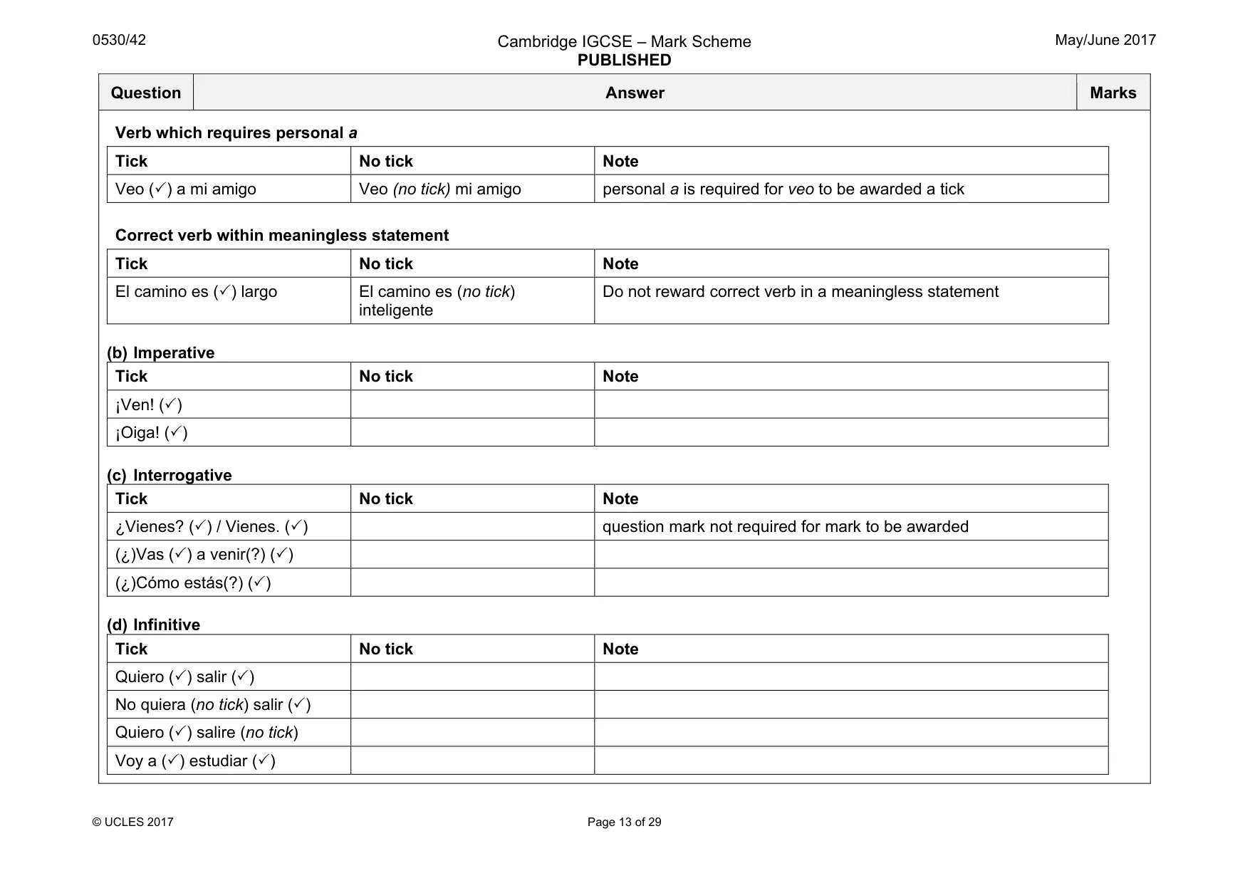 Mark scheme, page 13 of 29