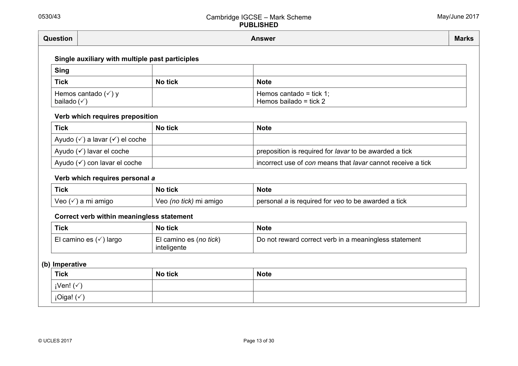 Mark scheme, page 13 of 30
