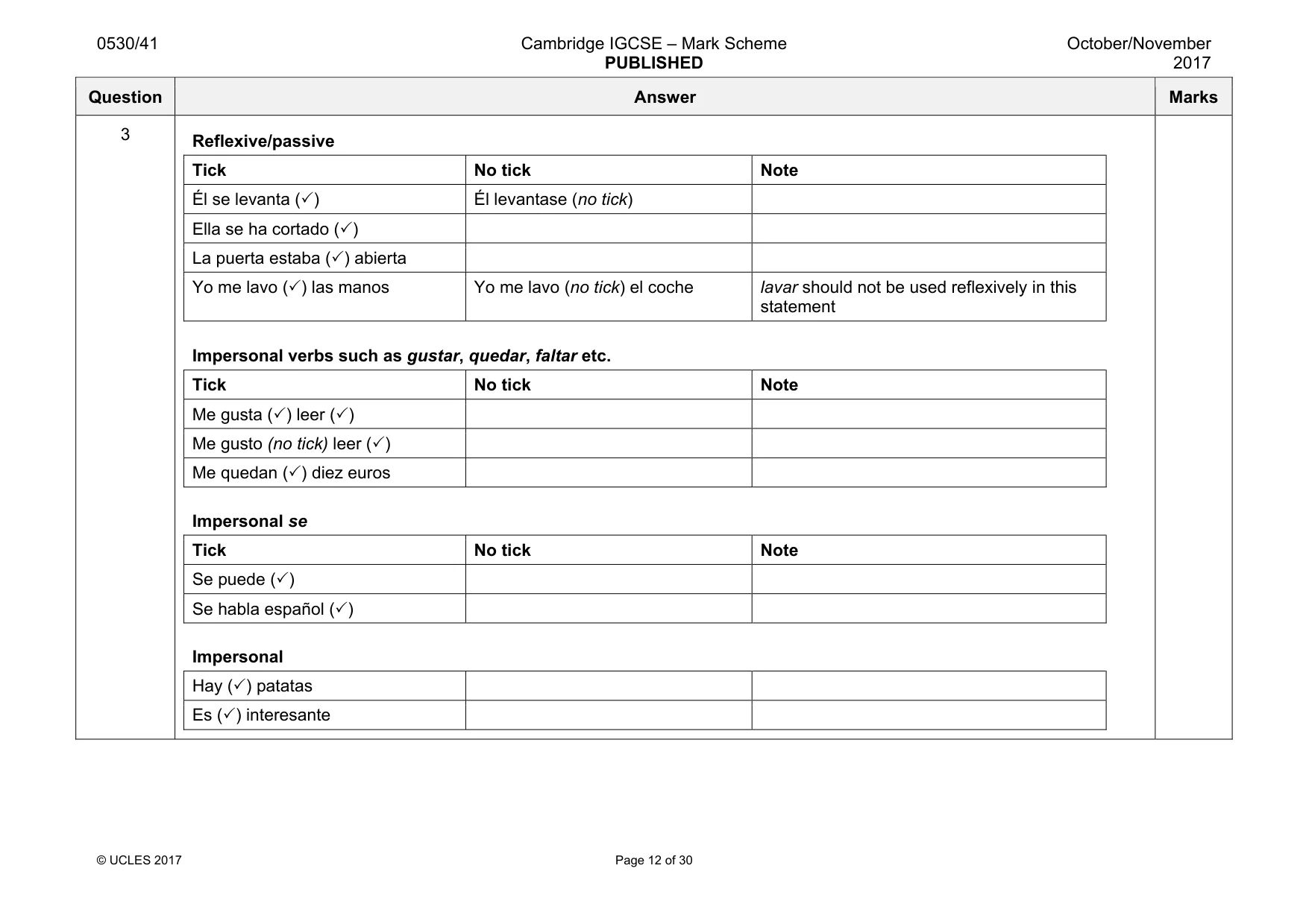 Mark scheme, page 12 of 30